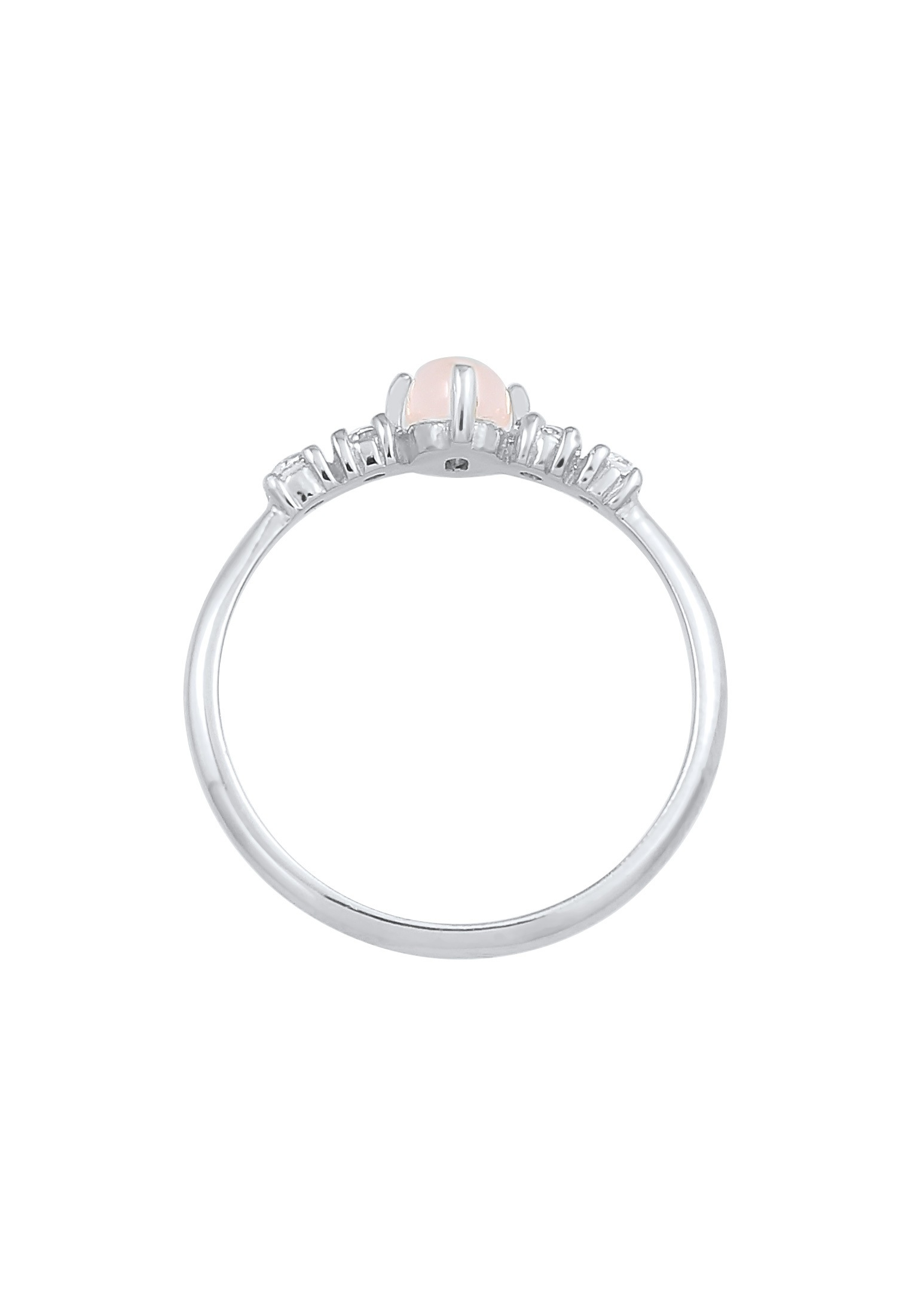 Elli Premium Silberring »Ring Rosa Quarz Topas Oval Verlobung 925 Silber«
