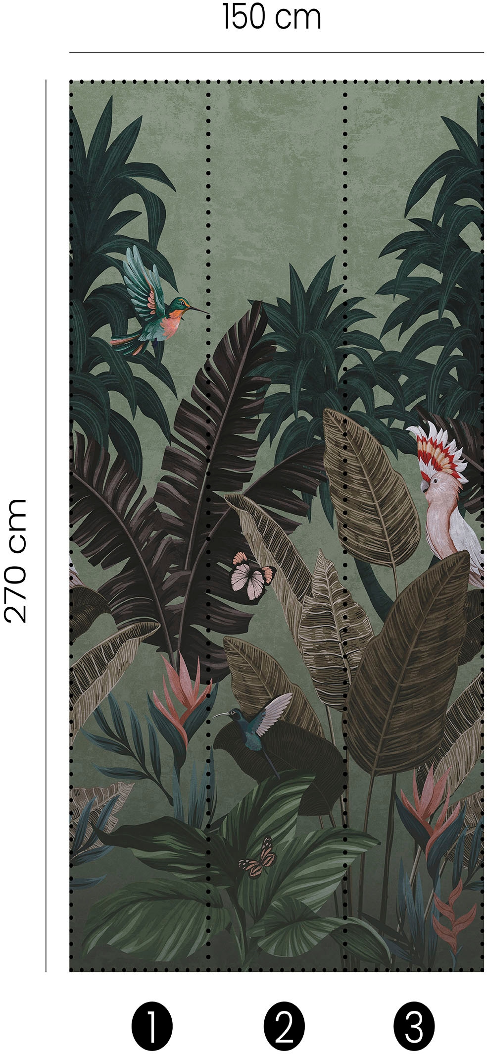 Fashion for walls Fototapete »Tropical Twilight« floral glatt Phthalate frei