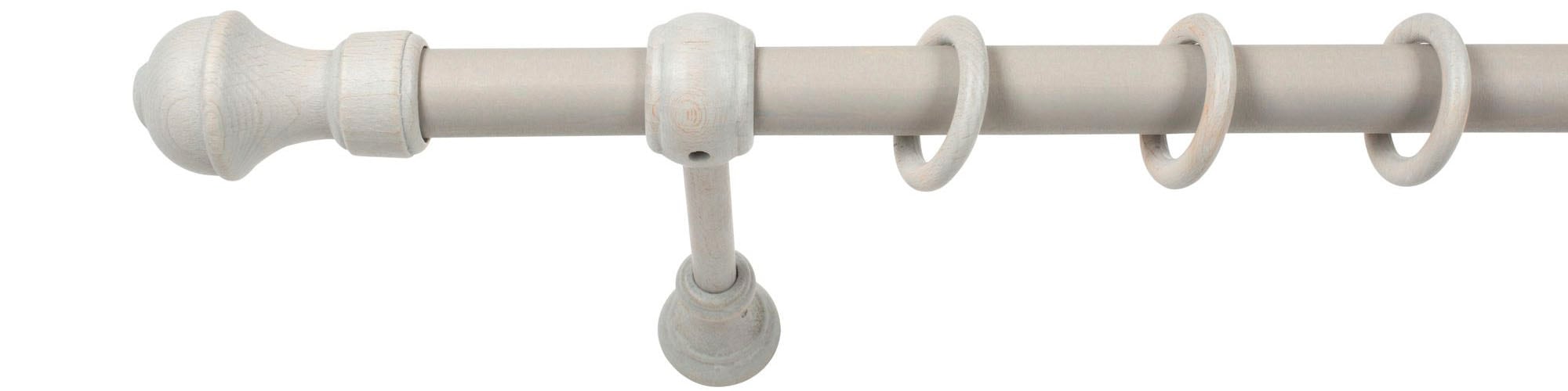 SN DECO GROUP Gardinenstange »Ares«, 1 läufig-läufig, Fixmaß, 28 mm, Holz, verschiedene Längen und Farben, Komplettset