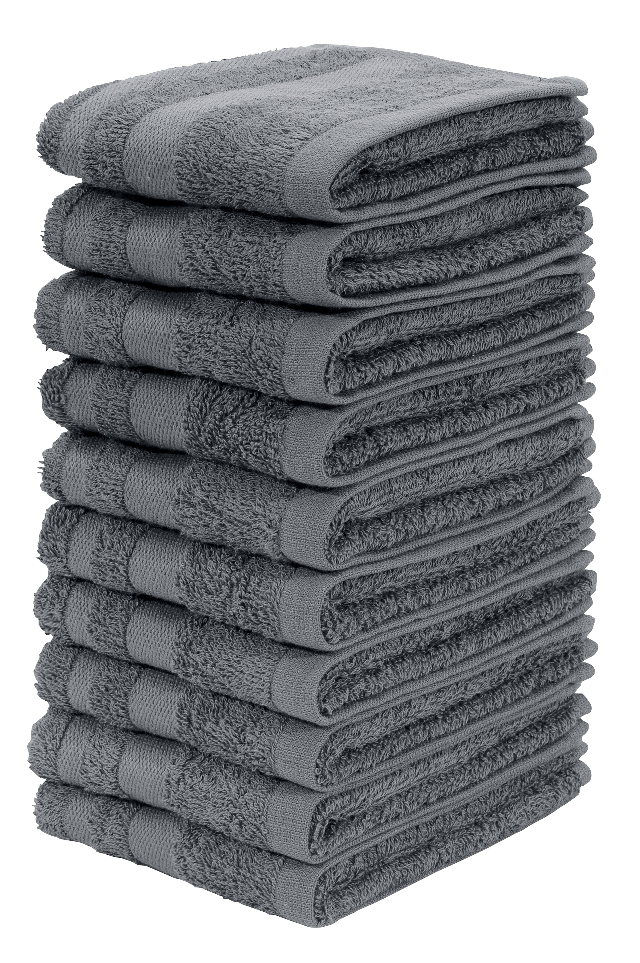 OTTO home Waschlappen »Vanessa, als Set und Serie erhältlich, 10 Seiftücher, 30x30cm« Handtücher mit Bordüre, 100% Baumwolle, einfarbig, weich