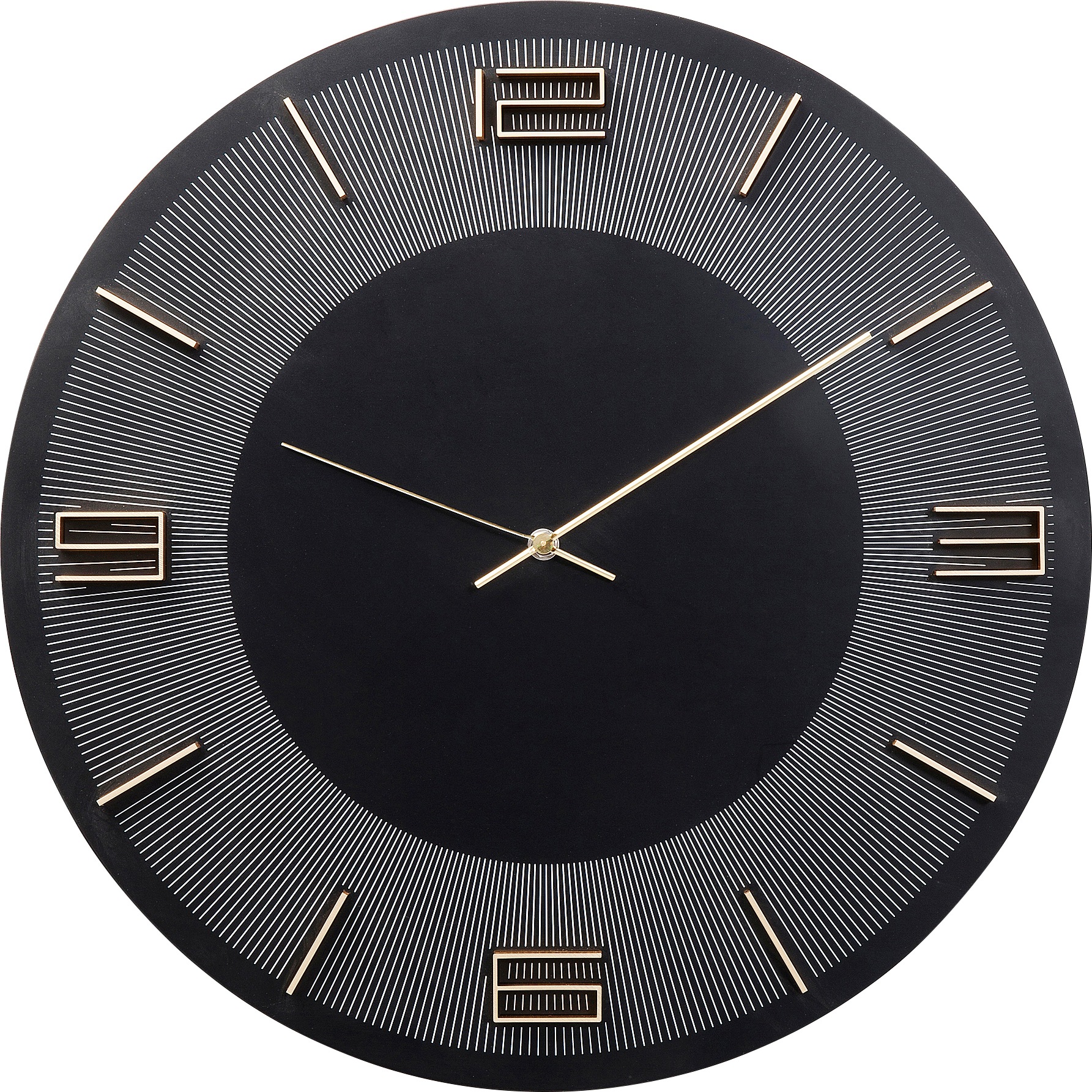 Kare Design Wanduhr »Wanduhr Leonardo Schwarz/Gold Ø49cm«