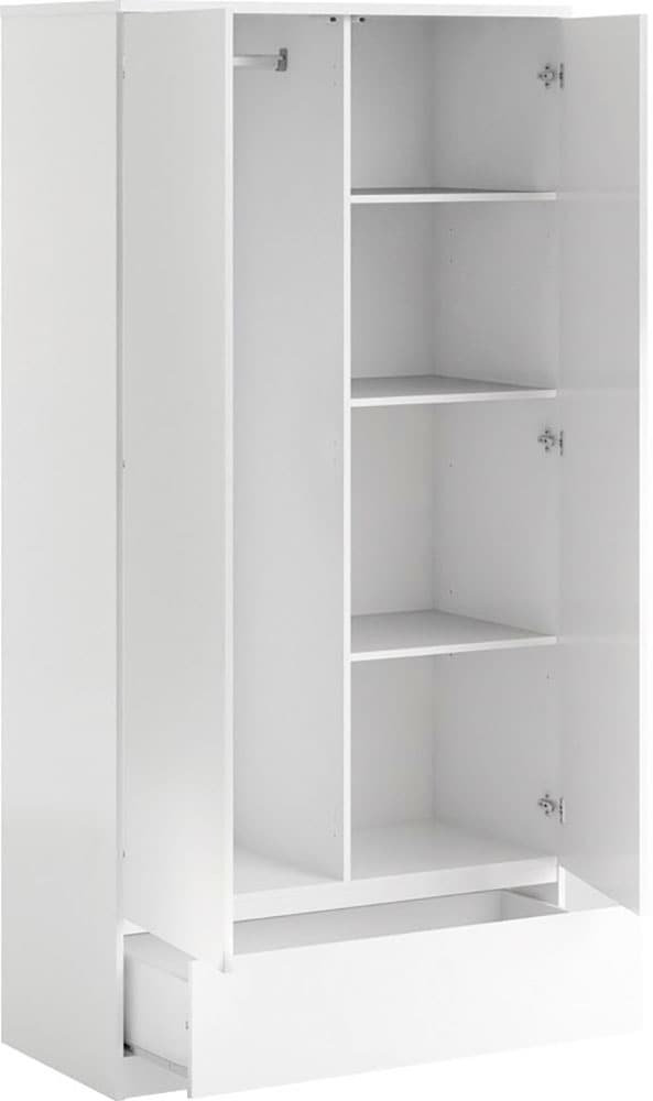 INOSIGN Kleiderschrank »Naia, Drehtürenschrank, Aufbewahrung Kasten Schrank Stauraum«, 2 Türen, Kleiderstange, 4 Fächer, Breite 99 cm, Höhe 200 cm
