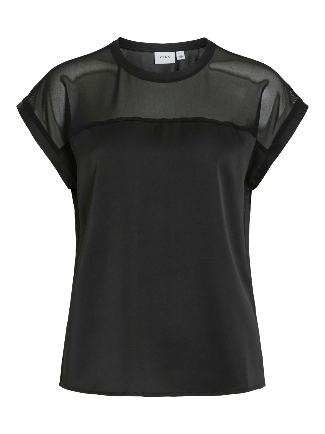 Vila Kurzarmshirt »VIELLETTE O-NECK S/S MESH TOP - NOOS«