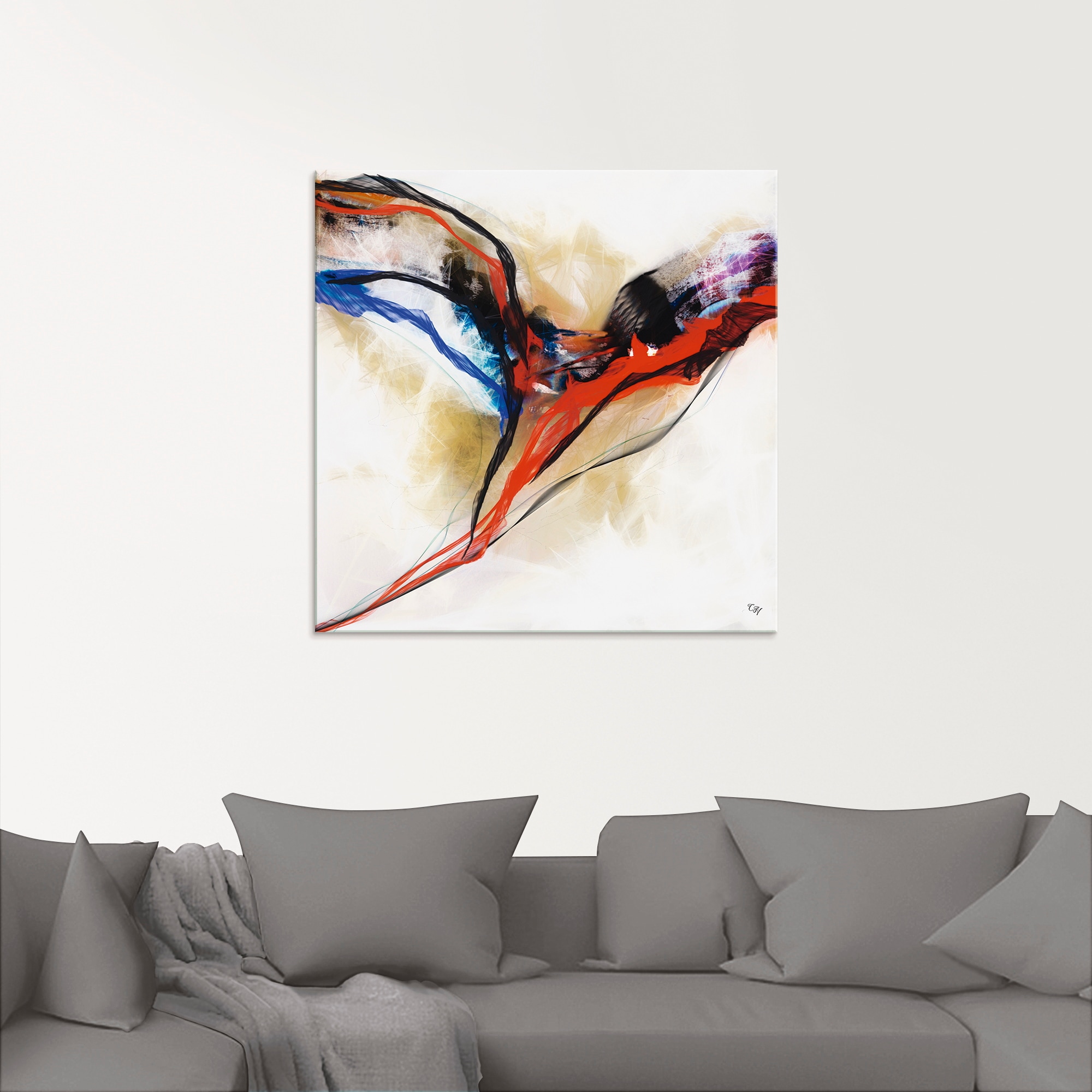 Artland Glasbild »Engel - abstrakt I« Muster 1 Stk. tlg. in verschiedenen Größen