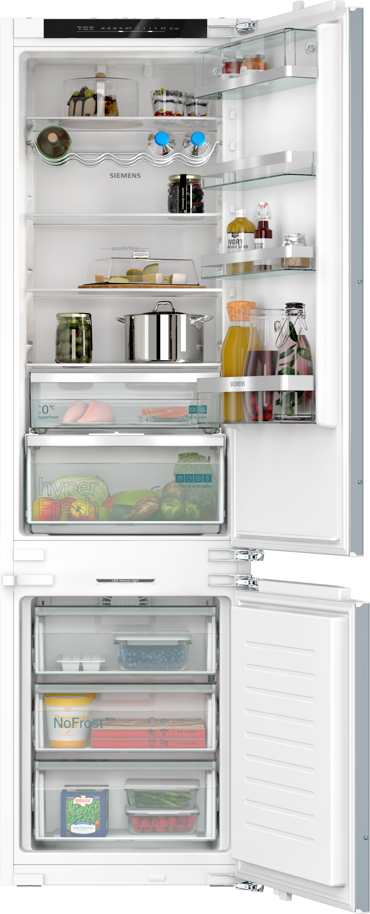 SIEMENS Einbaukühlgefrierkombination iQ500 "KI96NADC0" 193,5 cm hoch 55,8 cm breit