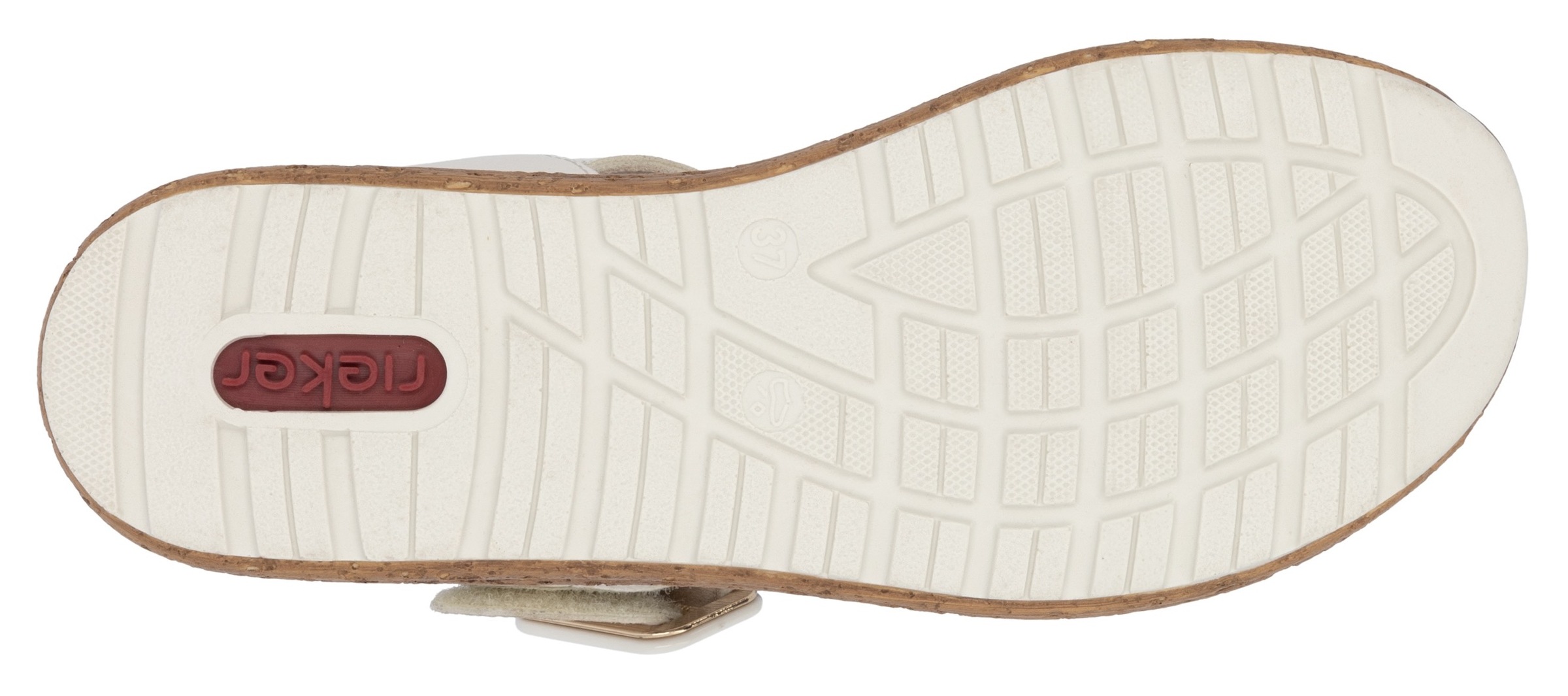 Rieker Plateausandale  Sandalette, Sommerschuh, Keilsandale mit praktischen Klettverschlüssen