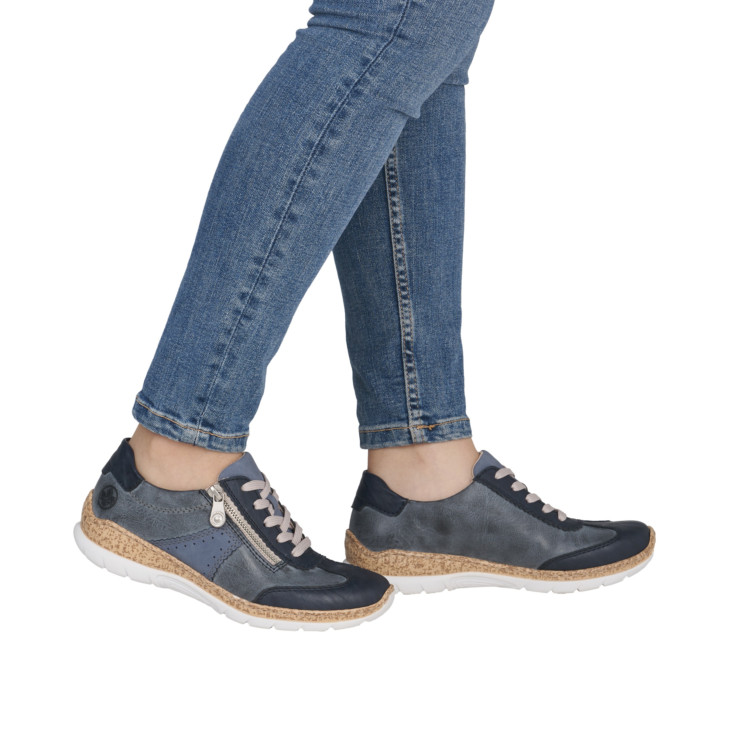 Rieker Sneaker  Schnürschuh, Halbschuh, Casual-Sneaker mit Reißverschluss