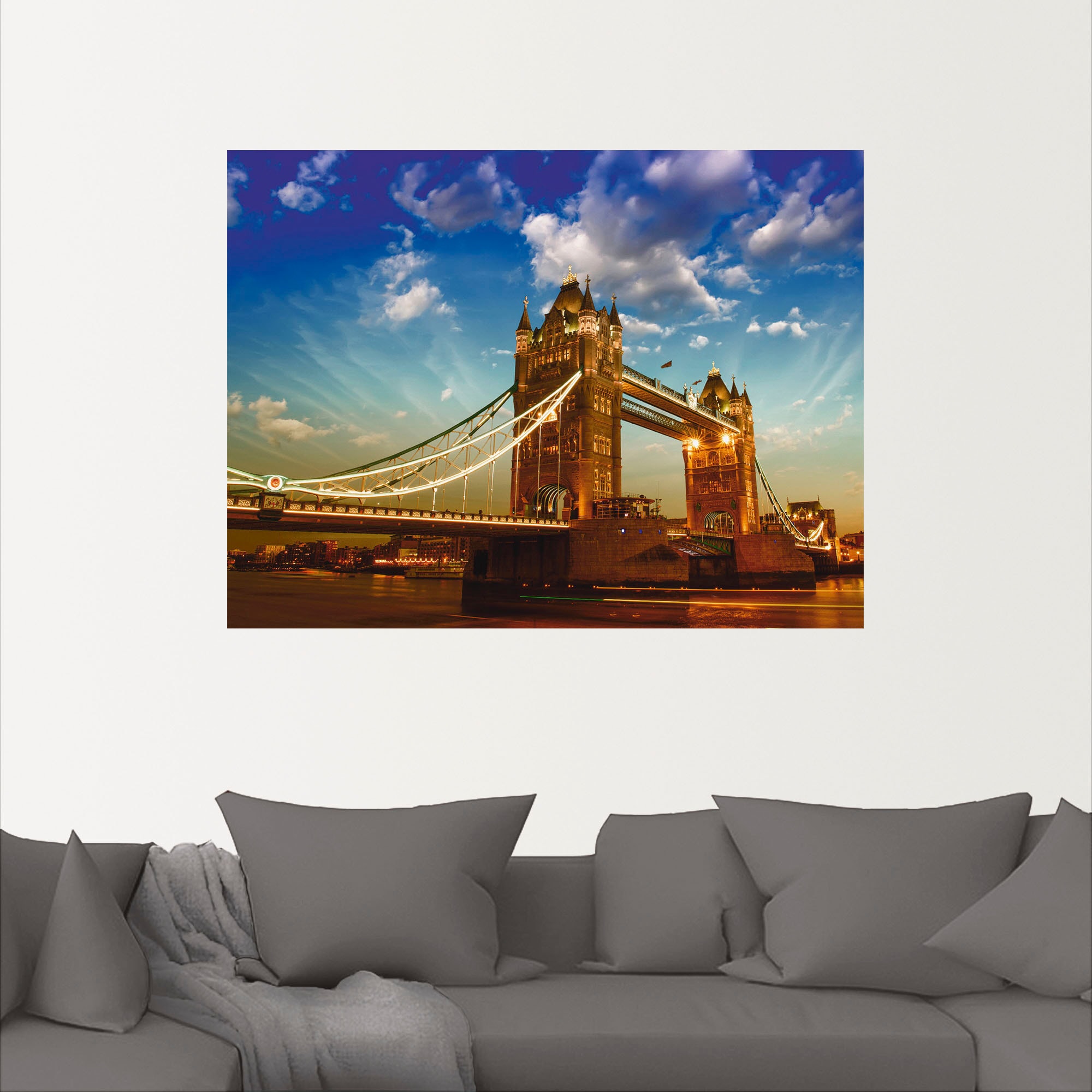 Artland Wandbild »Tower Bridge«, Brücken, (1 St.), als Leinwandbild, Wandaufkleber in verschied. Größen