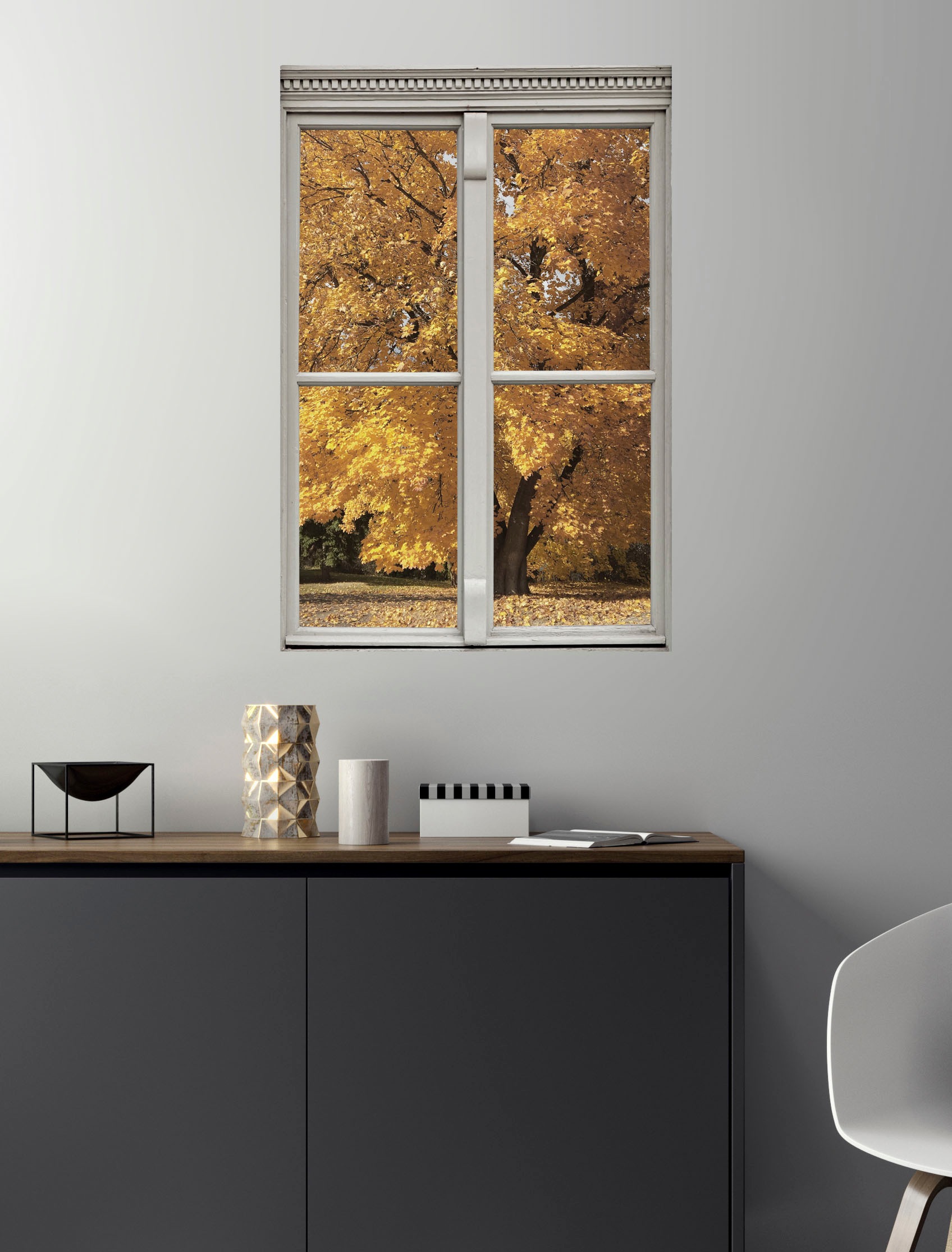 queence Wandsticker »Baum«, Wandsticker, Wandbild, selbstklebend, 3D, Fenster