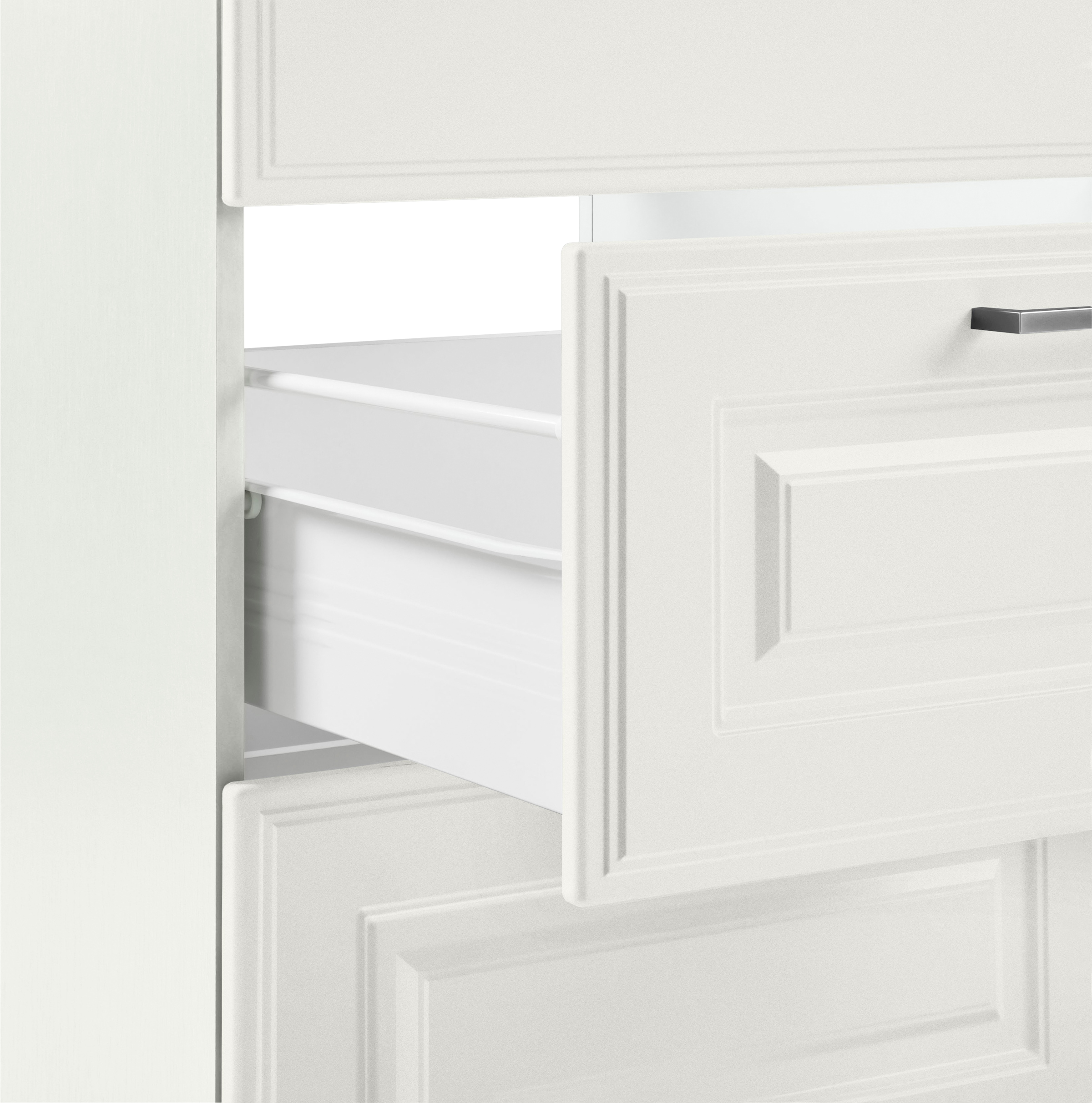 KOCHSTATION Küchenzeile »KS-Stockholm – Küche mit hochwertiger und detailreicher Landhausfront« Breite 280 cm, wahlweise mit E-Geräten,mit MDF-Fronten