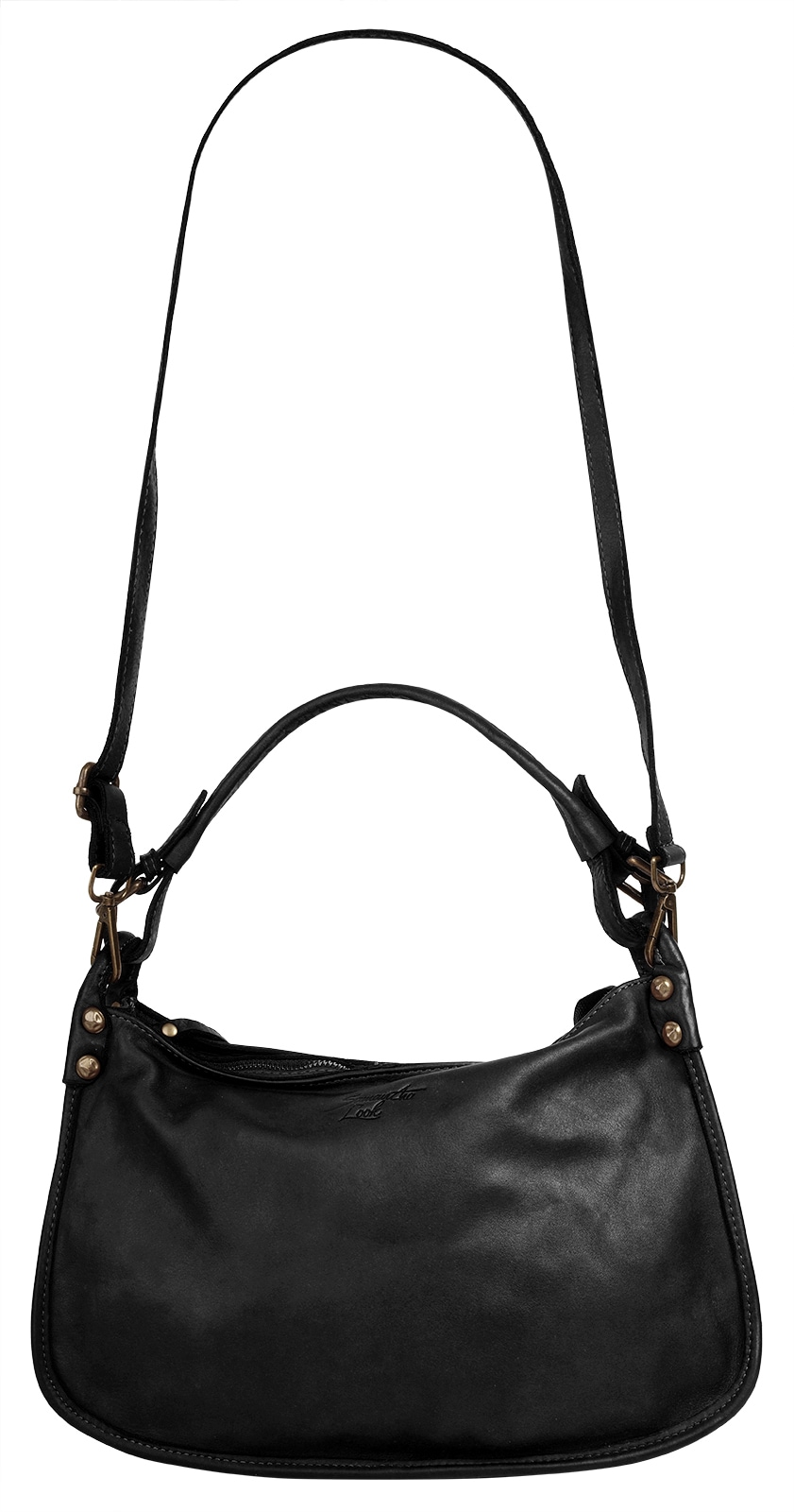 Samantha Look Henkeltasche echt Leder, Made in Italy