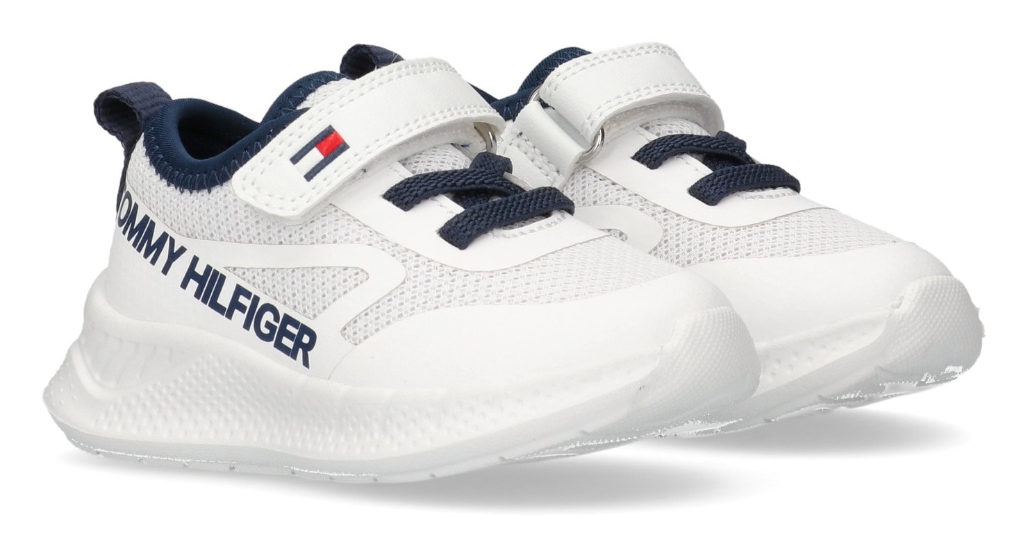 Sneaker, Slip-On Sneaker, Klettschuh mit großem Logoschriftzug