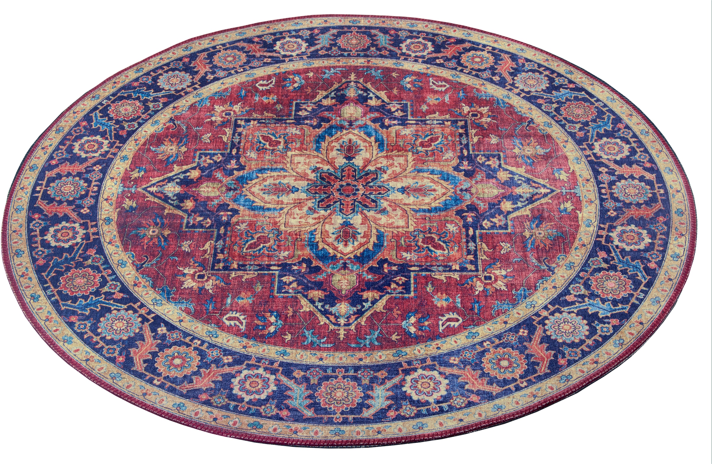 NOURISTAN Teppich »Anthea«, rund, 5 mm Höhe, Orientalisch, Orient, Vintage, Wohnzimmer, Schlafzimmer, Esszimmer