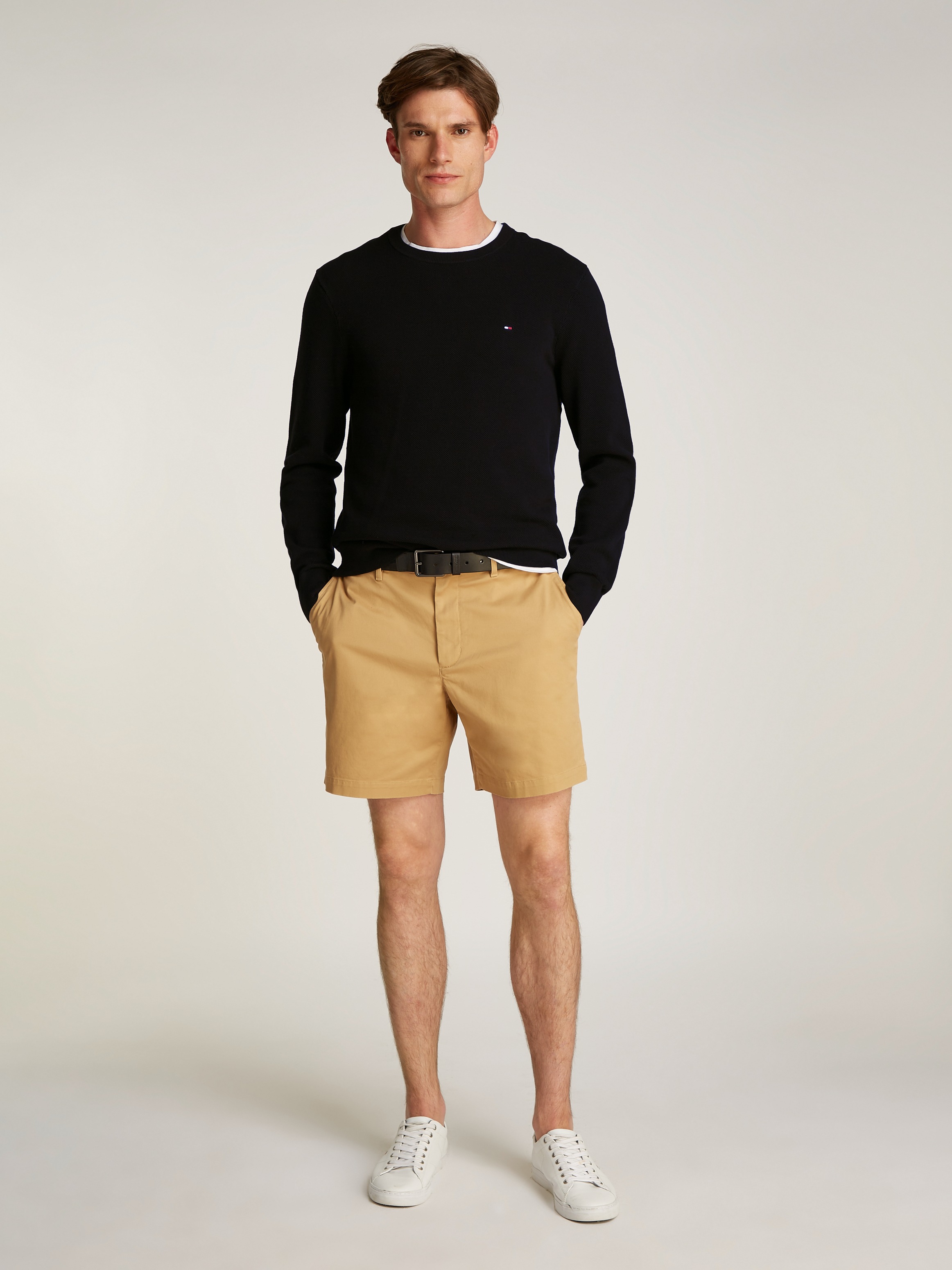 Tommy Hilfiger Rundhalspullover »ESSENTIAL STRUCTURE CREW NECK«, mit feiner Struktur
