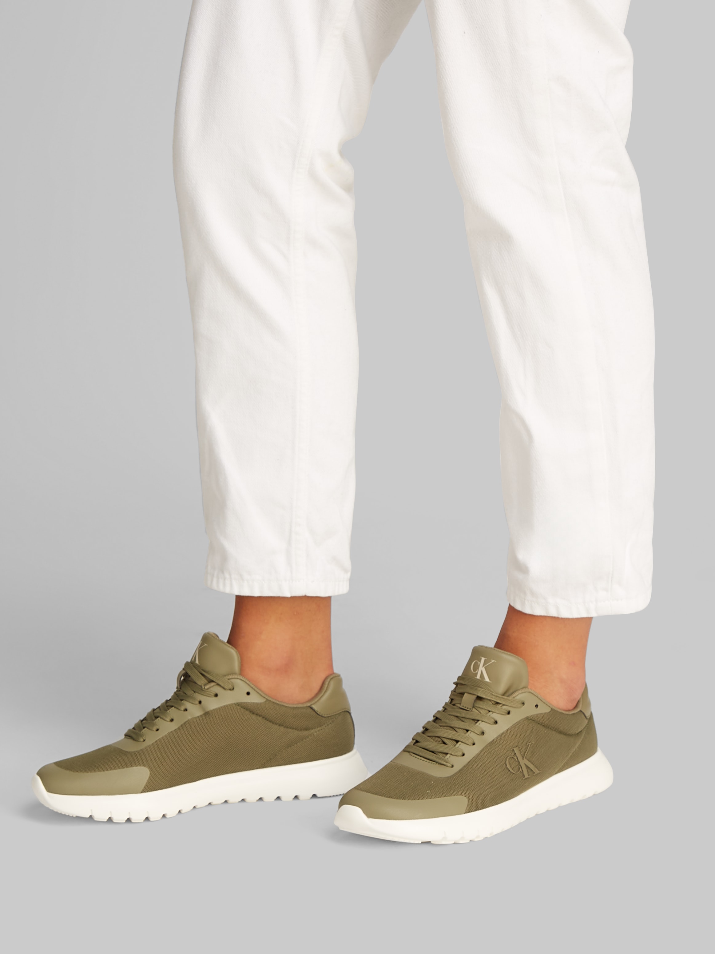 Calvin Klein Jeans Sneaker »3 EVA RUNNER MESH«, Freizeitschuh, Halbschuh, Schnürschuh mit Kontrastbesatz