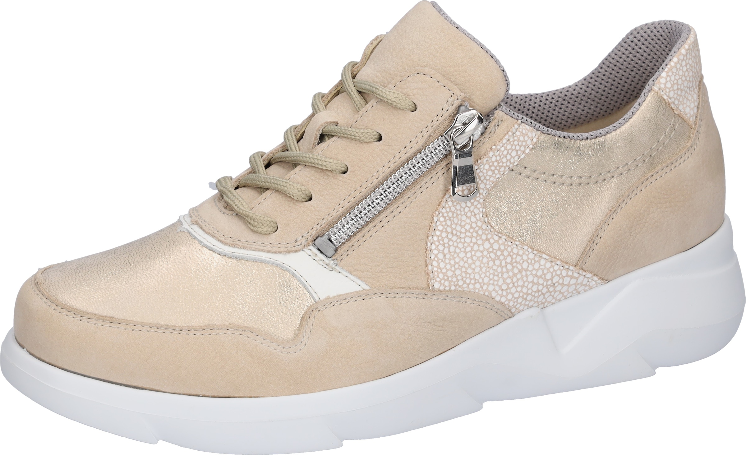 Waldläufer Sneaker »K-FUNKY«  Schnürschuh, Komfortschuh mit seitlichem Reißverschluss, K-Weite