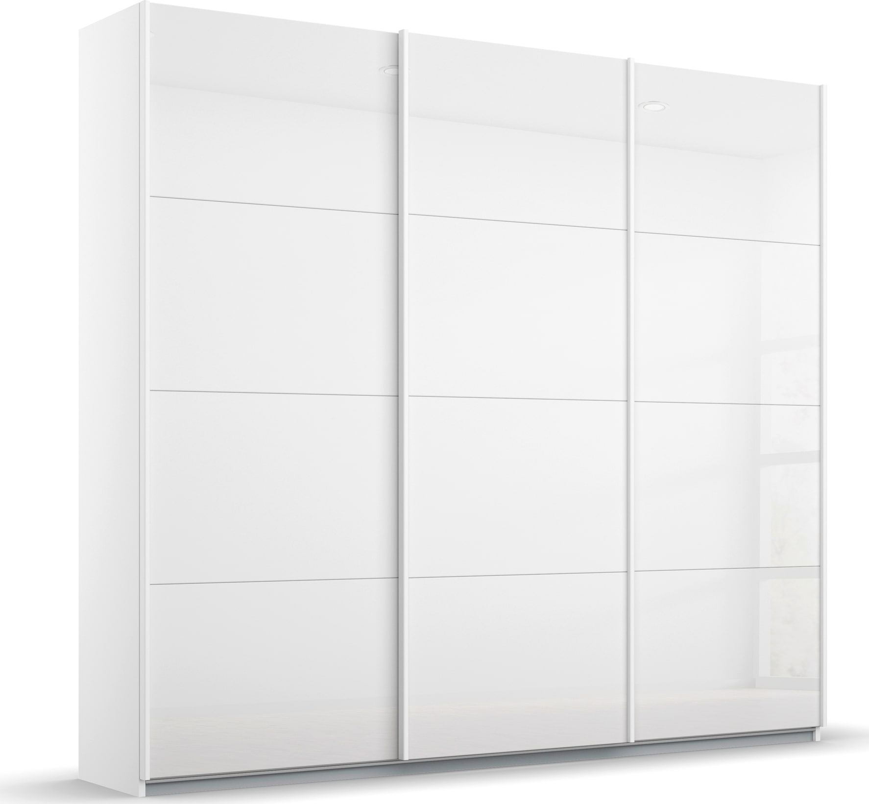 rauch Schwebetürenschrank »Kleiderschrank Schrank Garderobe KOLUNA mit hochwertiger Glasfront« Breiten 203/271/315/360 cm Höhen 210/229 cm,  inkl. 2 Innenschubladen sowie extra Einlegeböden MADE IN GERMANY
