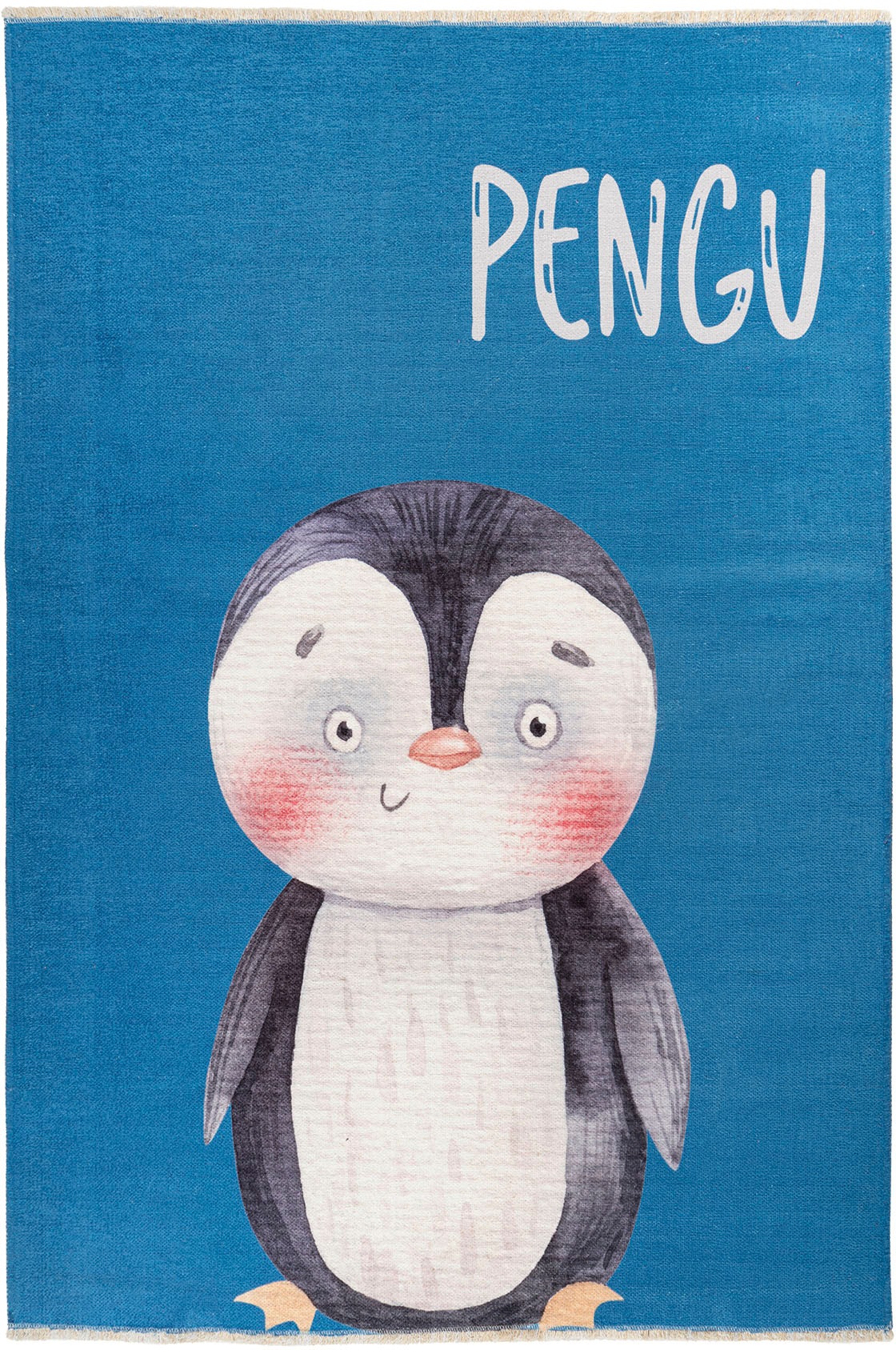 Obsession Kinderteppich »My Greta 611«, Kinderzimmer Motiv Fransen, Kurzflor, mit rechteckig, Pinguin