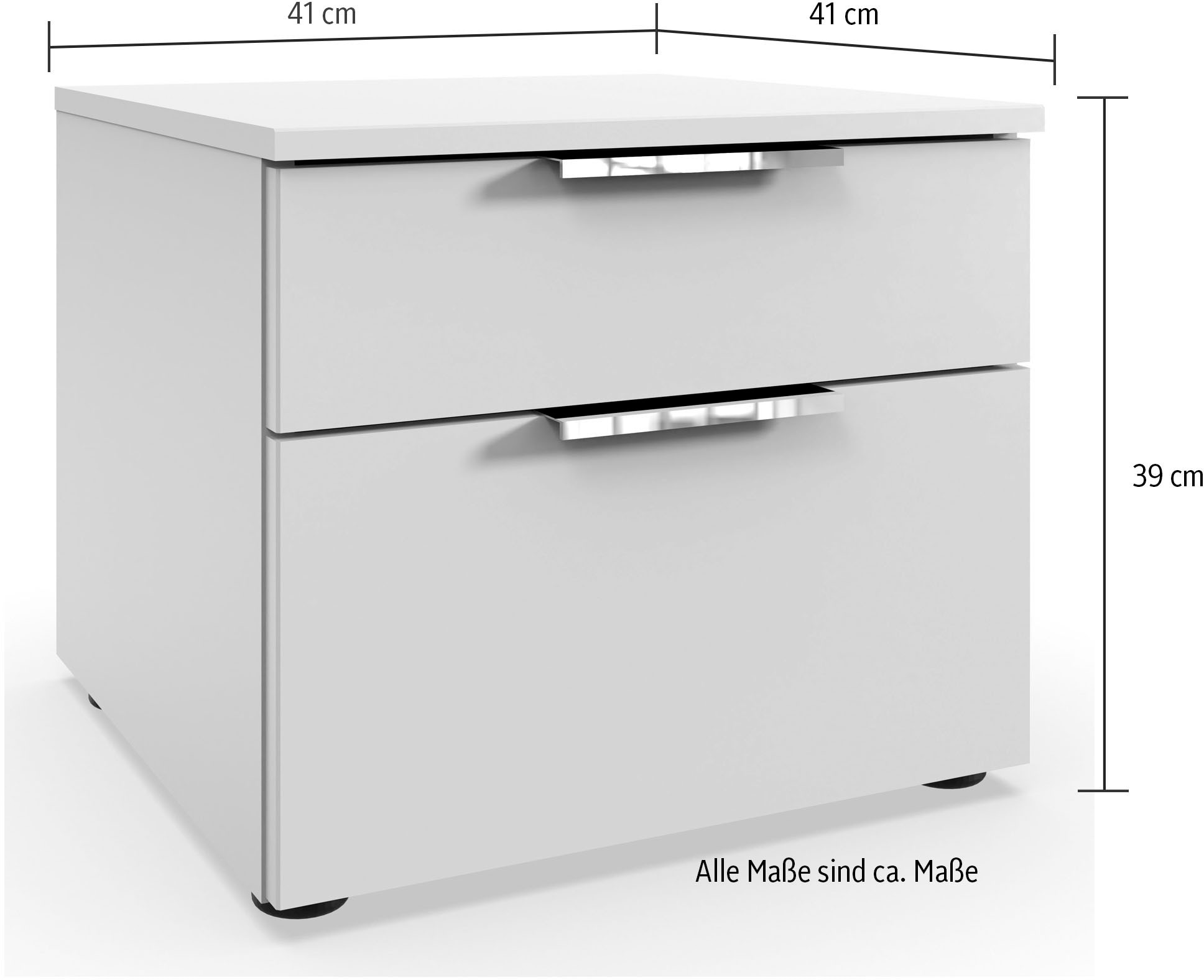 Wimex Nachtkommode »Level by fresh to go«, 2 Schubladen mit soft-close Funktion, 41cm breit, 39cm hoch
