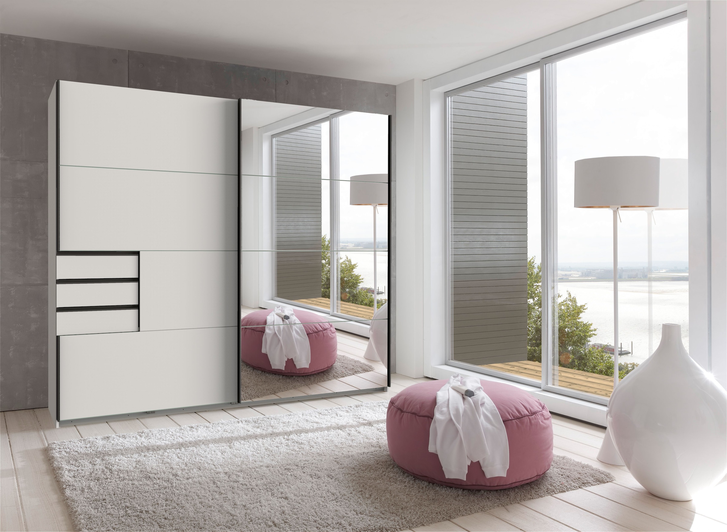 Wimex Schwebetürenschrank »Saigon« mit Spiegeltür, 2 Türen, 225cm breit