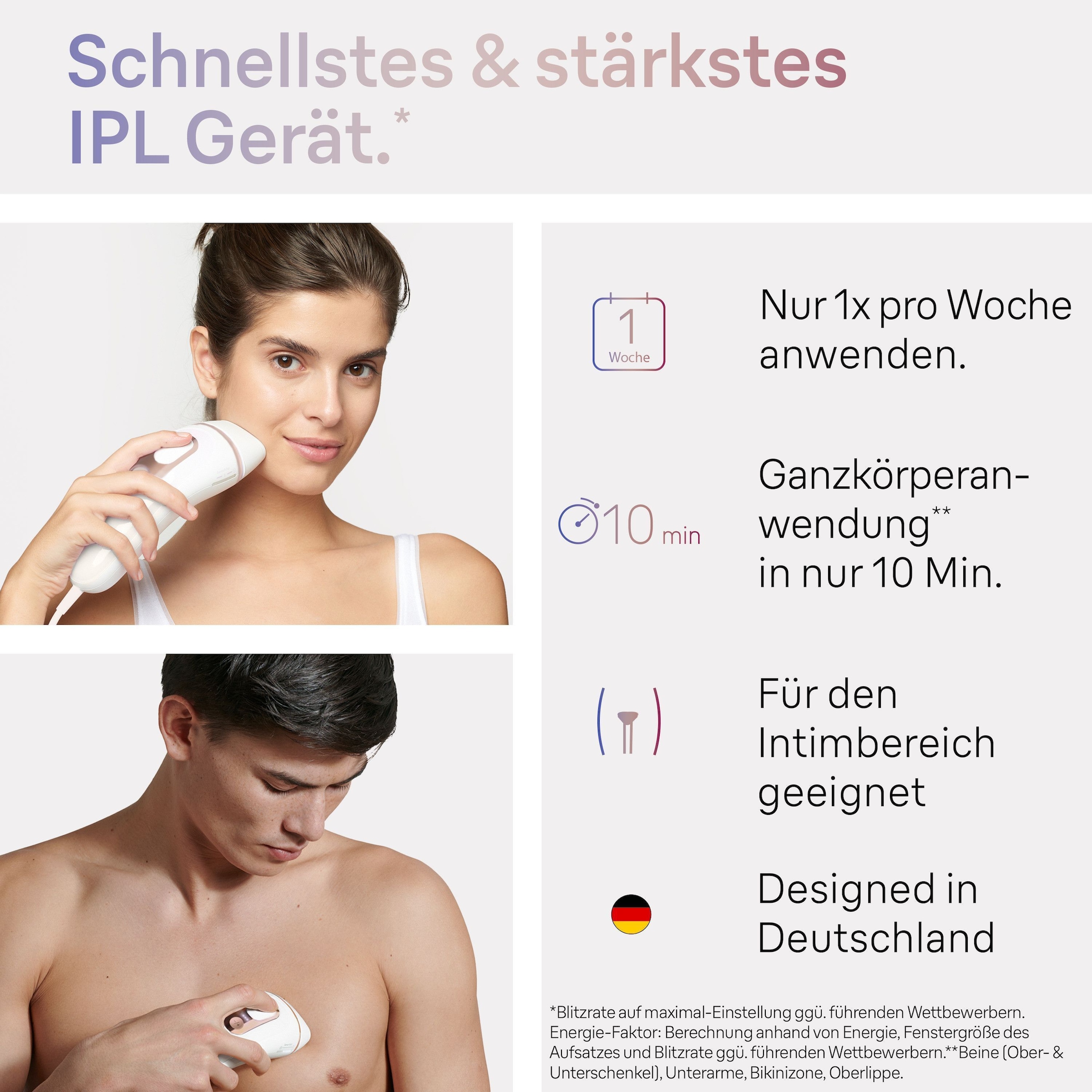 Braun IPL-Haarentferner »Smart Skin i·expert PL7249«, 3 Aufsätze für Gesicht & Körper, Venus Rasierer, Mini-Rasierer