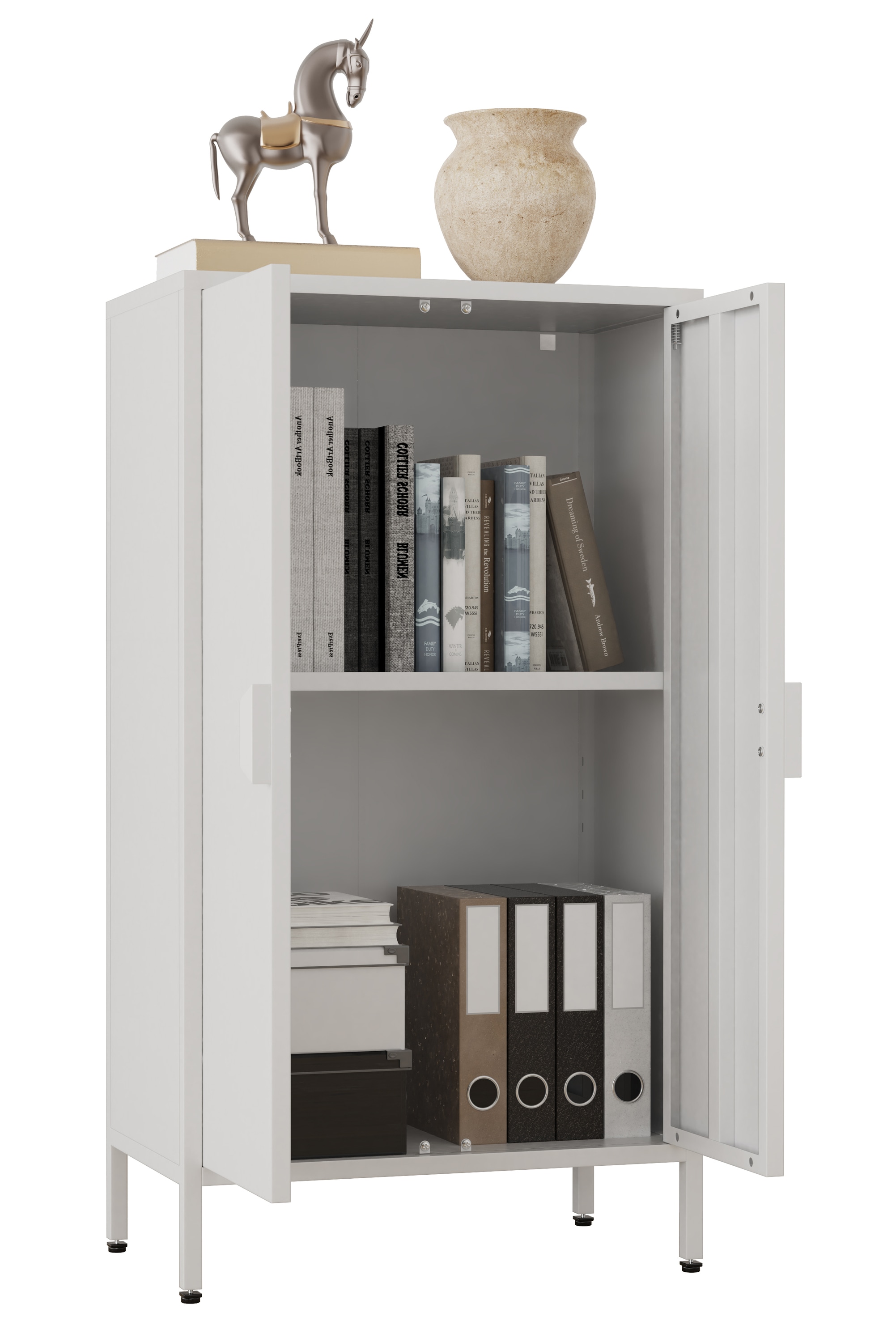VCM Kommode "Stahl Kommode Sideboard Schrank Drehtüren Flokas M" 1 Stk. tlg.
