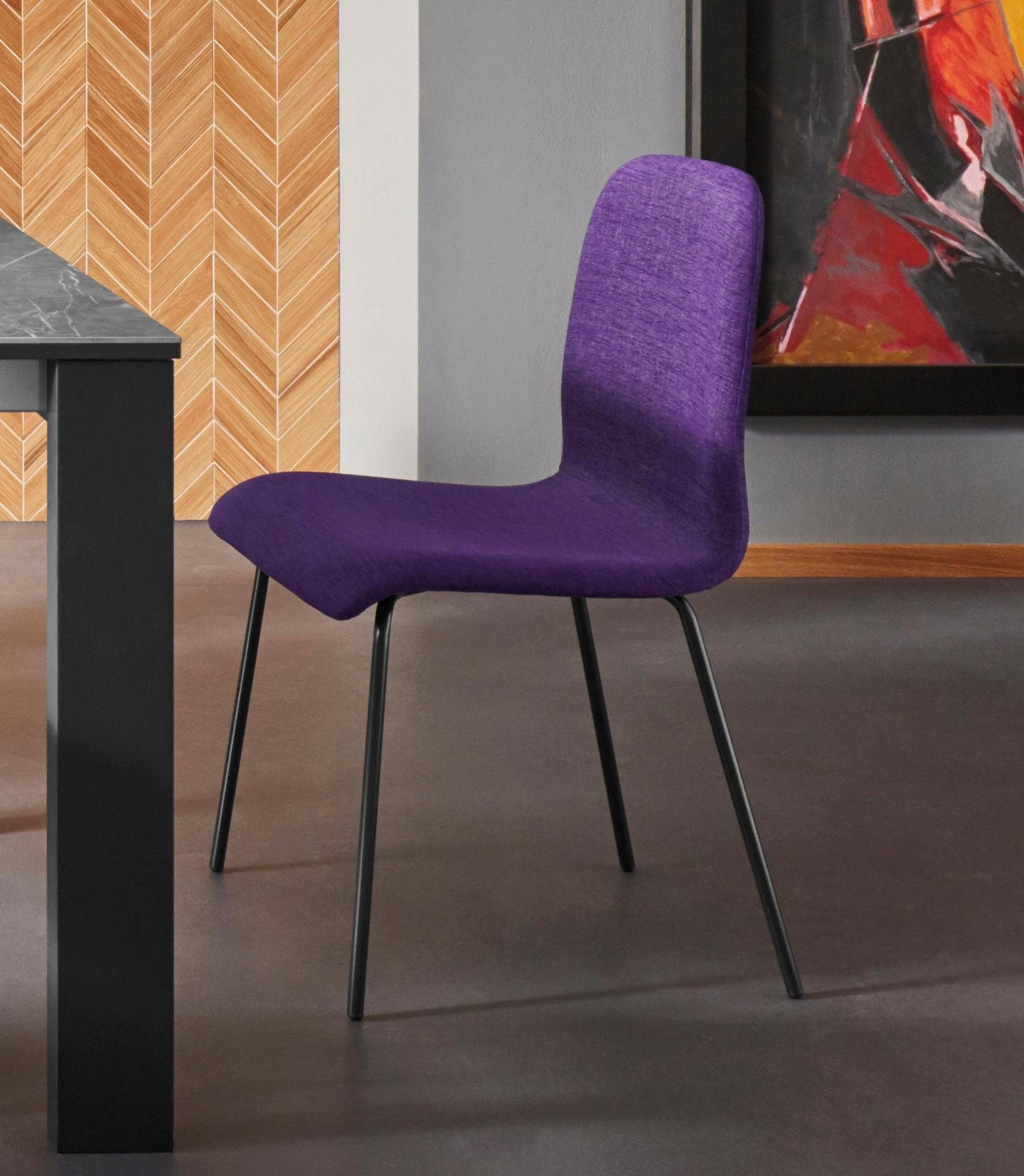 Places of Style Stuhl »Ciao«, in cm verschiedenen 2 Sitzhöhe bequem (Set), Webstoff, Bezugsqualitäten, Metallbeine, kaufen 46 zwei St