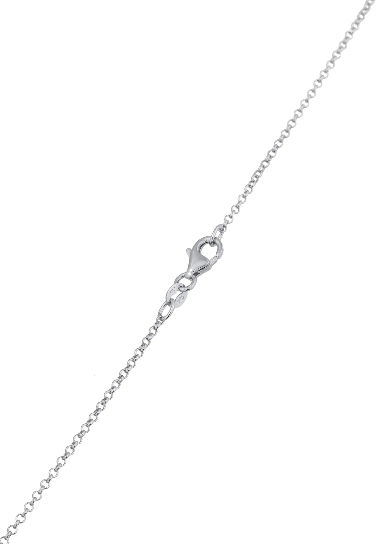 Elli Premium Lange Kette »Halskette Halskette lang ohne Stein Medaillon 925 Sterling Silber«