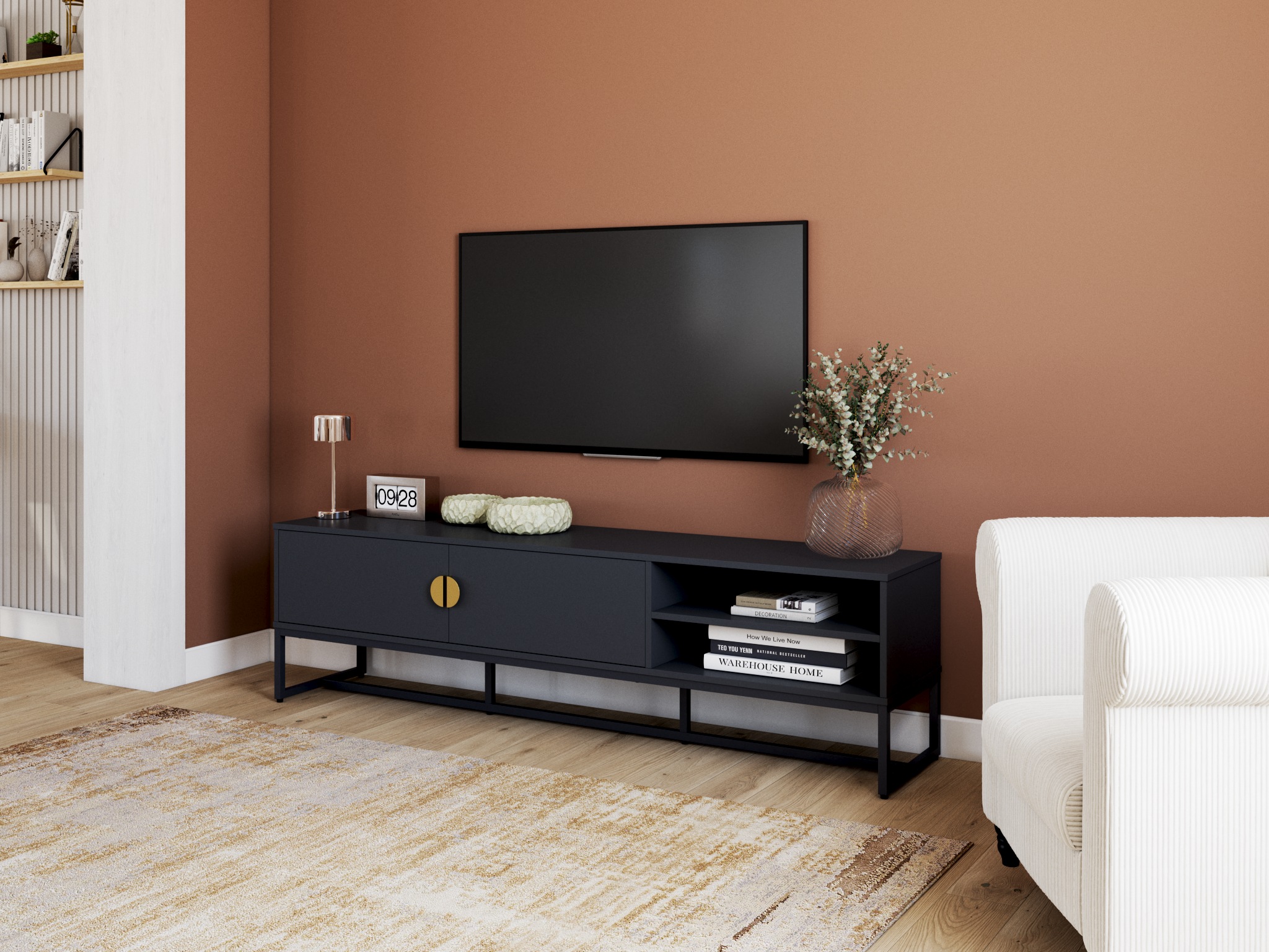 Dorel Home Chesterfield-Sessel »Felix II in Breit-Cord« mit Rückenlehne 3-fach verstellbar, Beine Massivholz, Sitzhöhe 46 cm