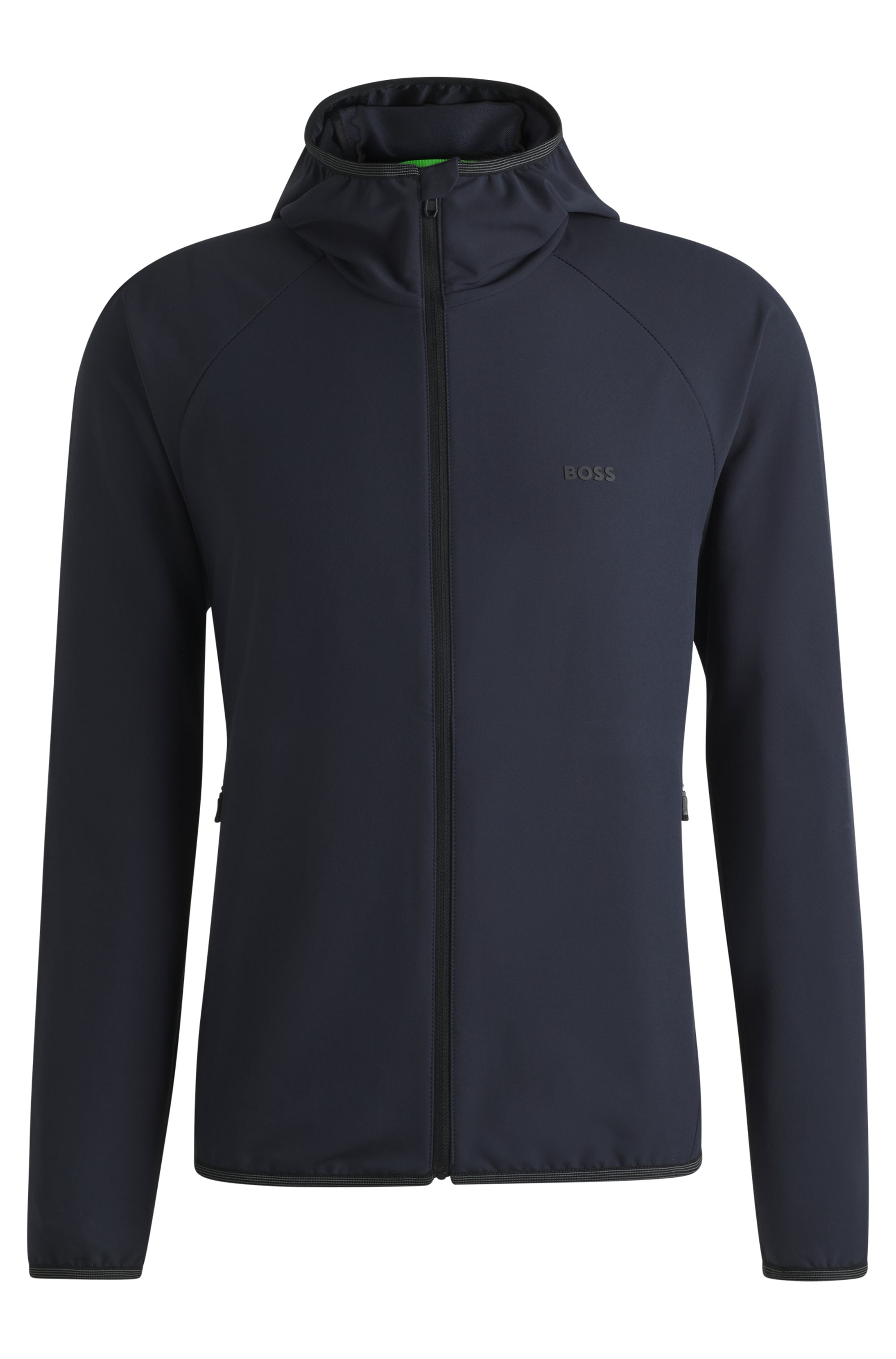 BOSS GREEN Funktionsjacke »L_Commuter«, mit Kapuze, mit gummiertem Markenlabel