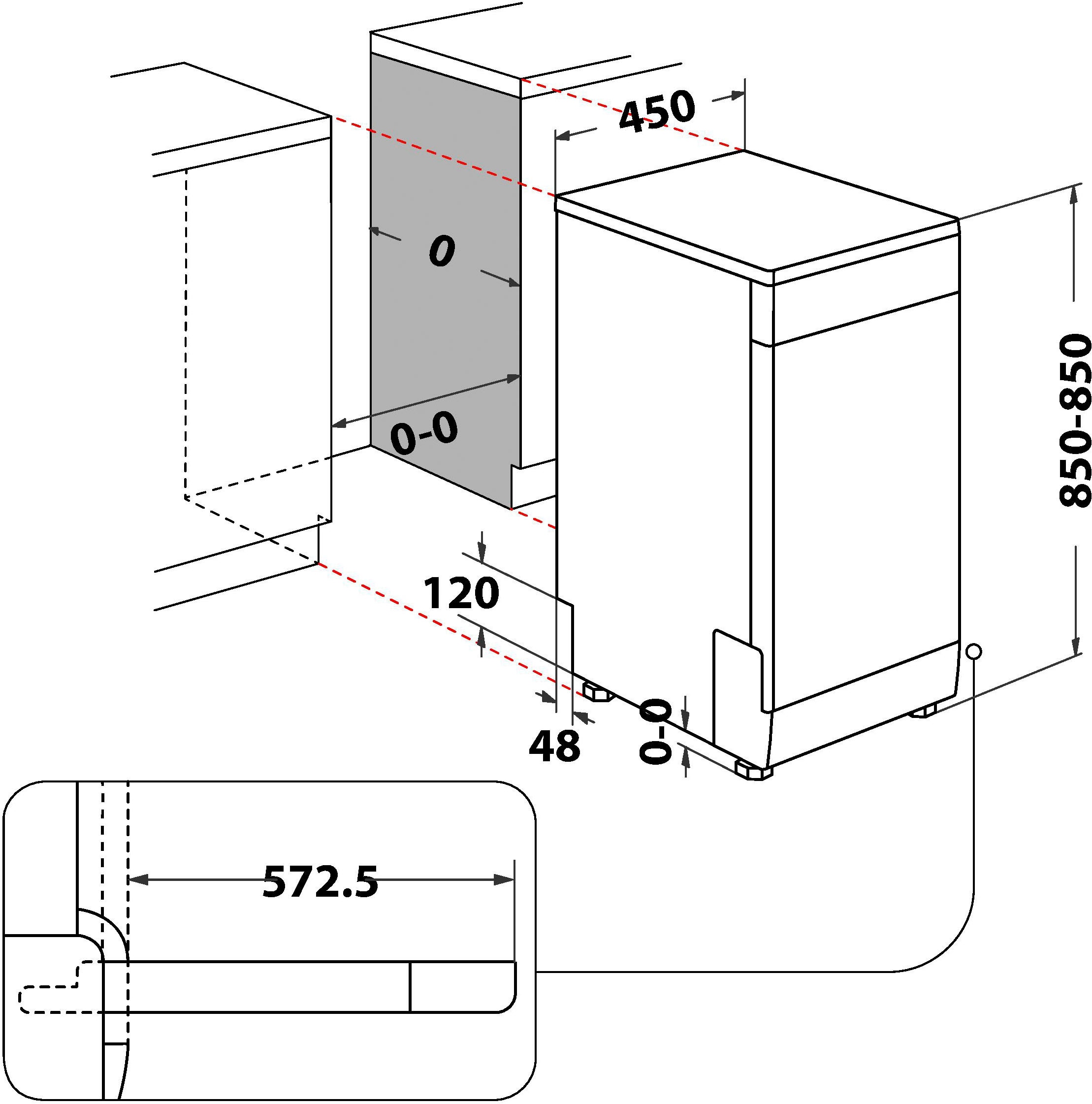 BAUKNECHT Standgeschirrspüler »BK6FB10BS7A0X«, 10 Maßgedecke, ActiveDry