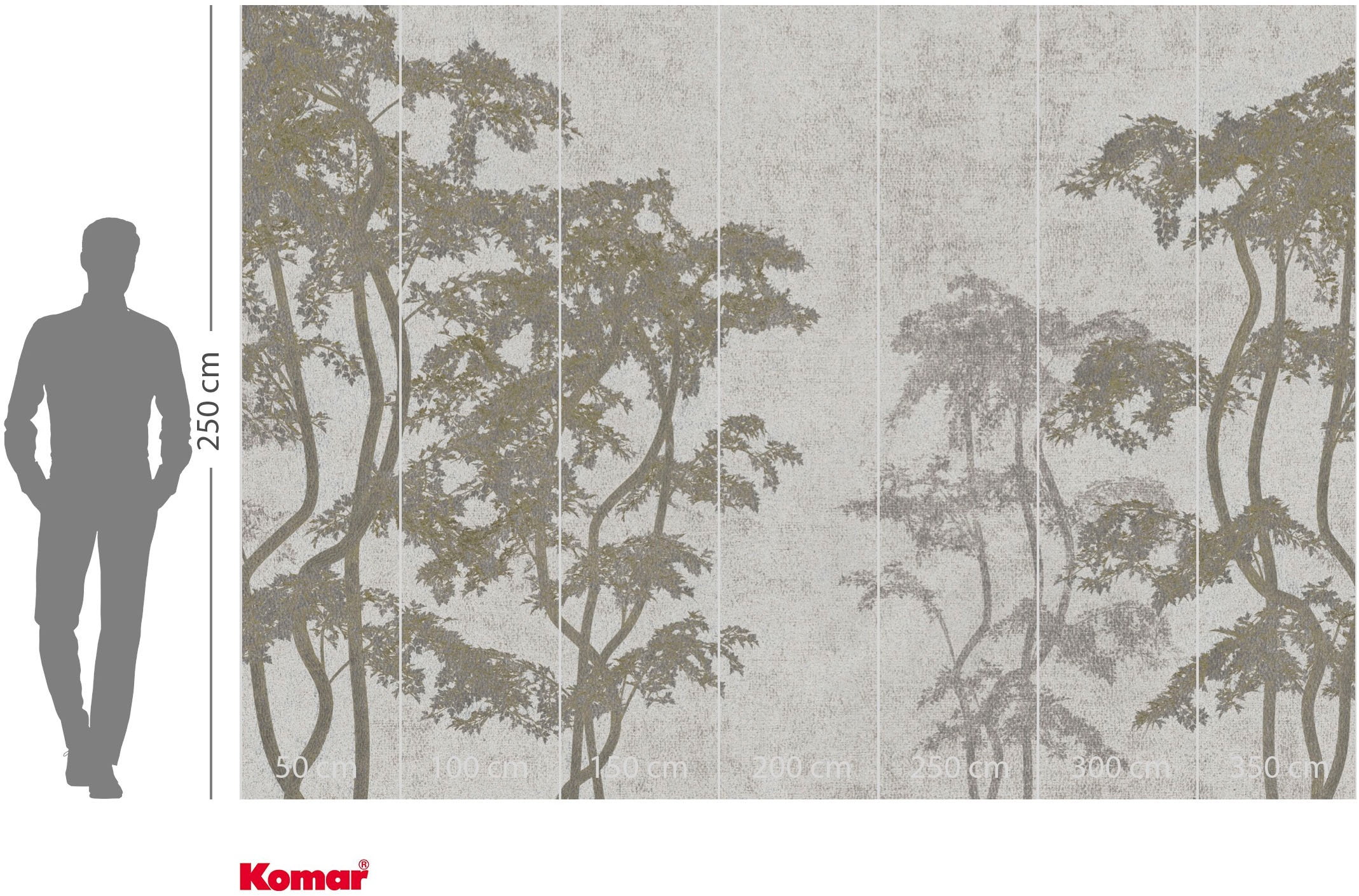 Komar Fototapete »Vlies Fototapete - Dancing Trees - Größe 350 x 250 cm« Motiv | bedruckt glatt