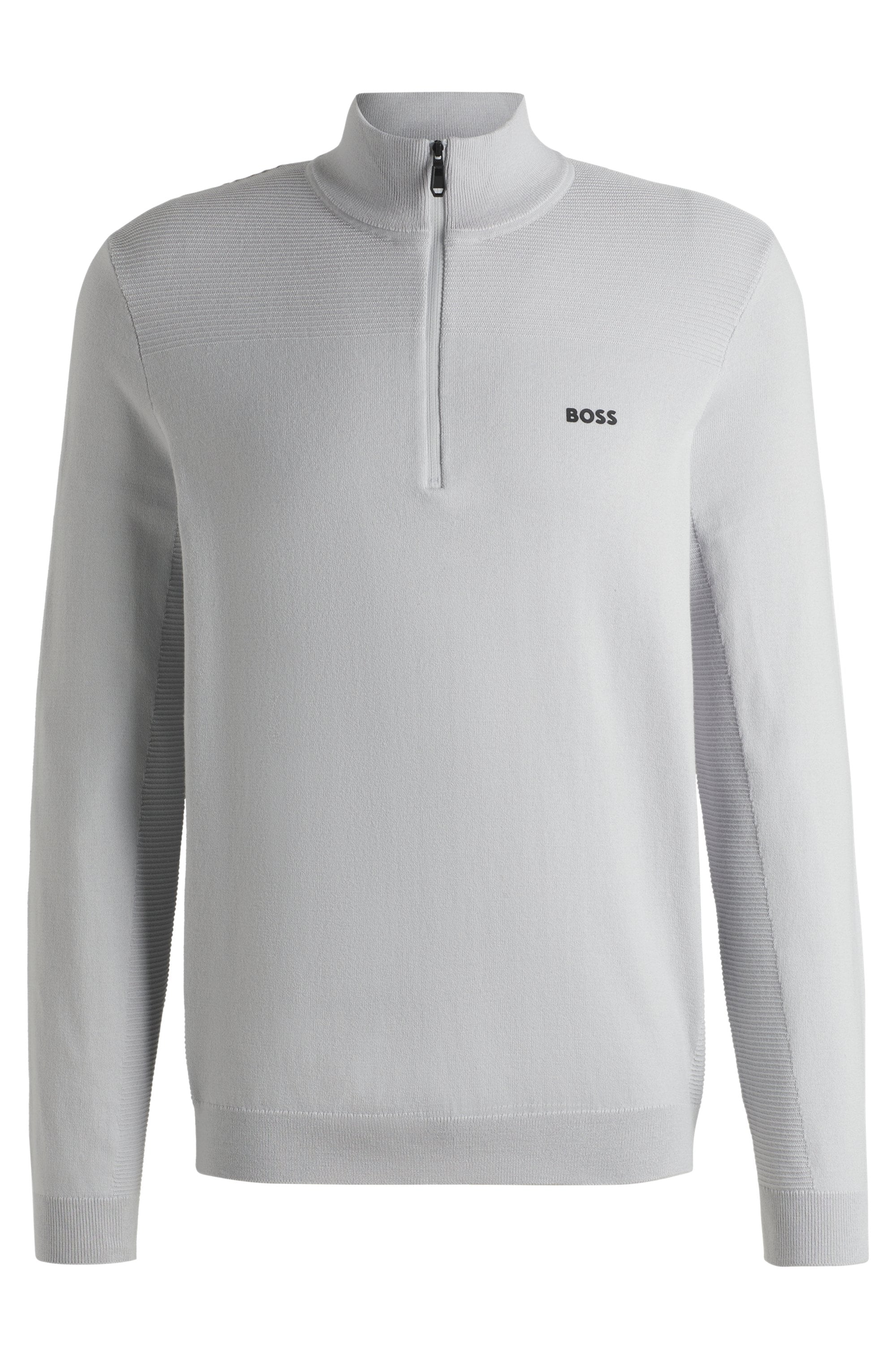BOSS GREEN Strickpullover »Momentum-X_QZ«, mit Reißverschluss