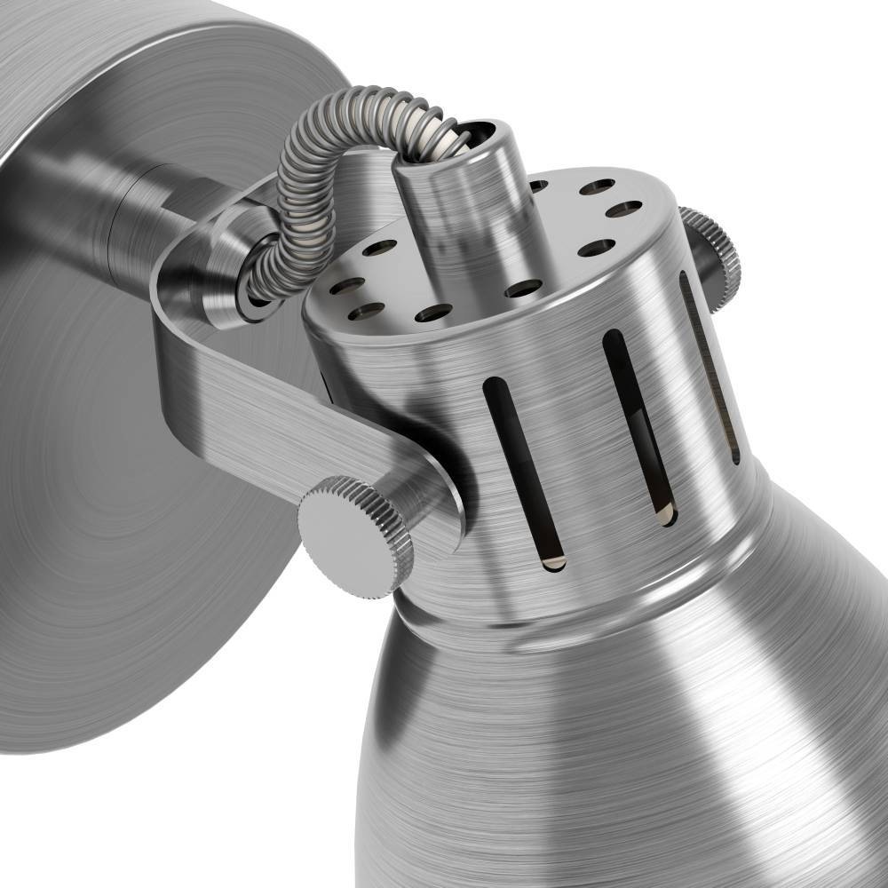 EGLO LED Wandleuchte »SERAS Wandlampe, Deckenstrahler, Spot, Flurlampe, nickel-antik, creme« GU10 | LED-Board Warmweiß Wohnzimmerlampe, Esszimmerlampe, schwenkbarer Spot, GU10, 17x10cm