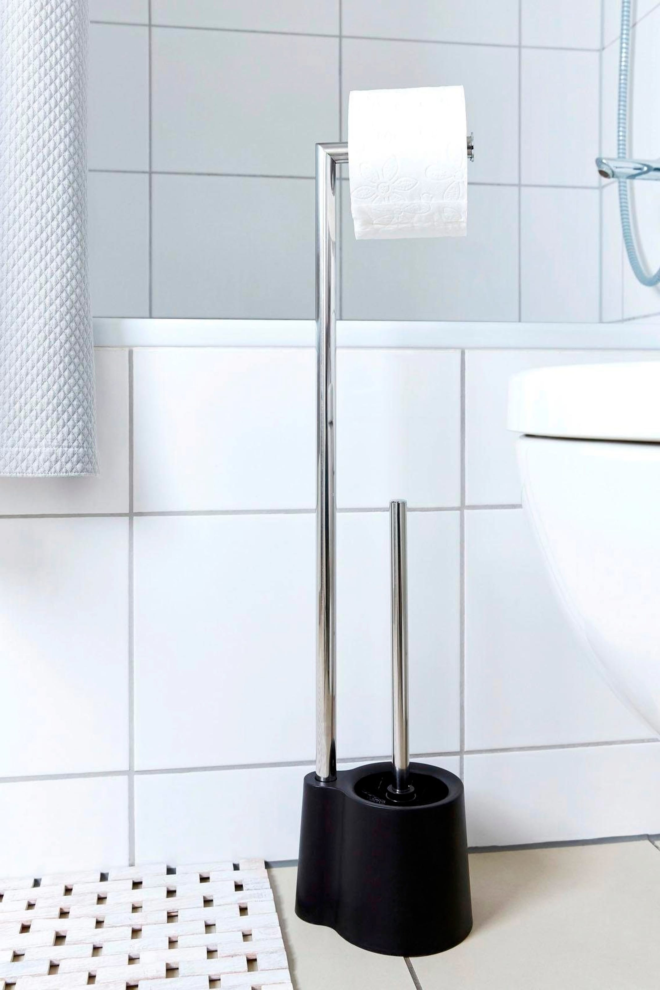 WENKO WC-Garnitur »Avola«, aus Polypropylen-Edelstahl, Stand WC-Garnitur  online kaufen | mit 3 Jahren XXL Garantie