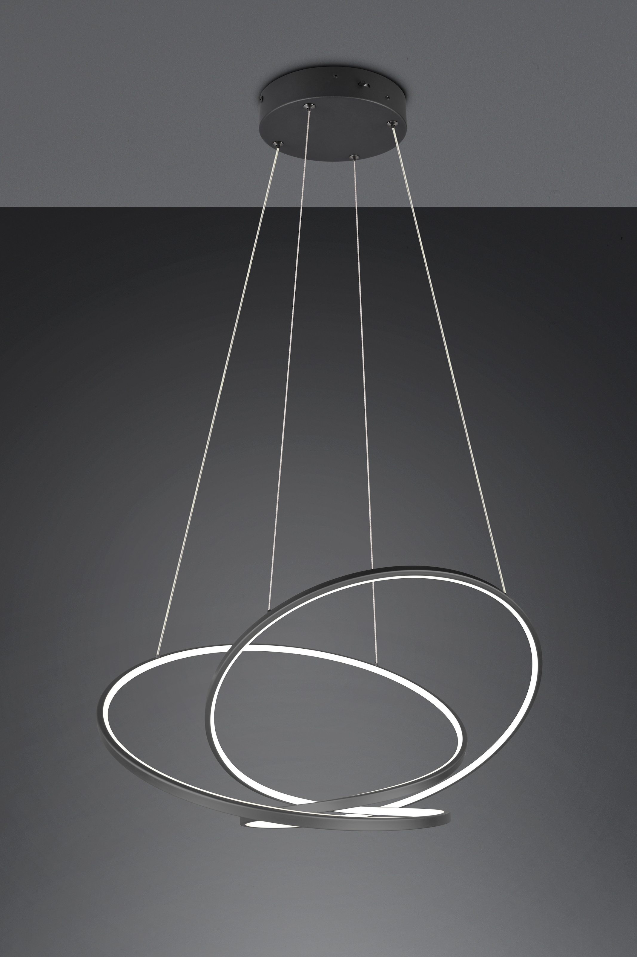 TRIO Leuchten LED Pendelleuchte »DARVIN, LED Hängelampe 52W 6700 Lumen, dimmbar, Lichtfarbe einstellbar« LED-Board 1 Stk. warmweiß - kaltweiß CCT 2300/3000/4000K warmweiß-kaltweiß, höhenverstellbar bis max 150cm