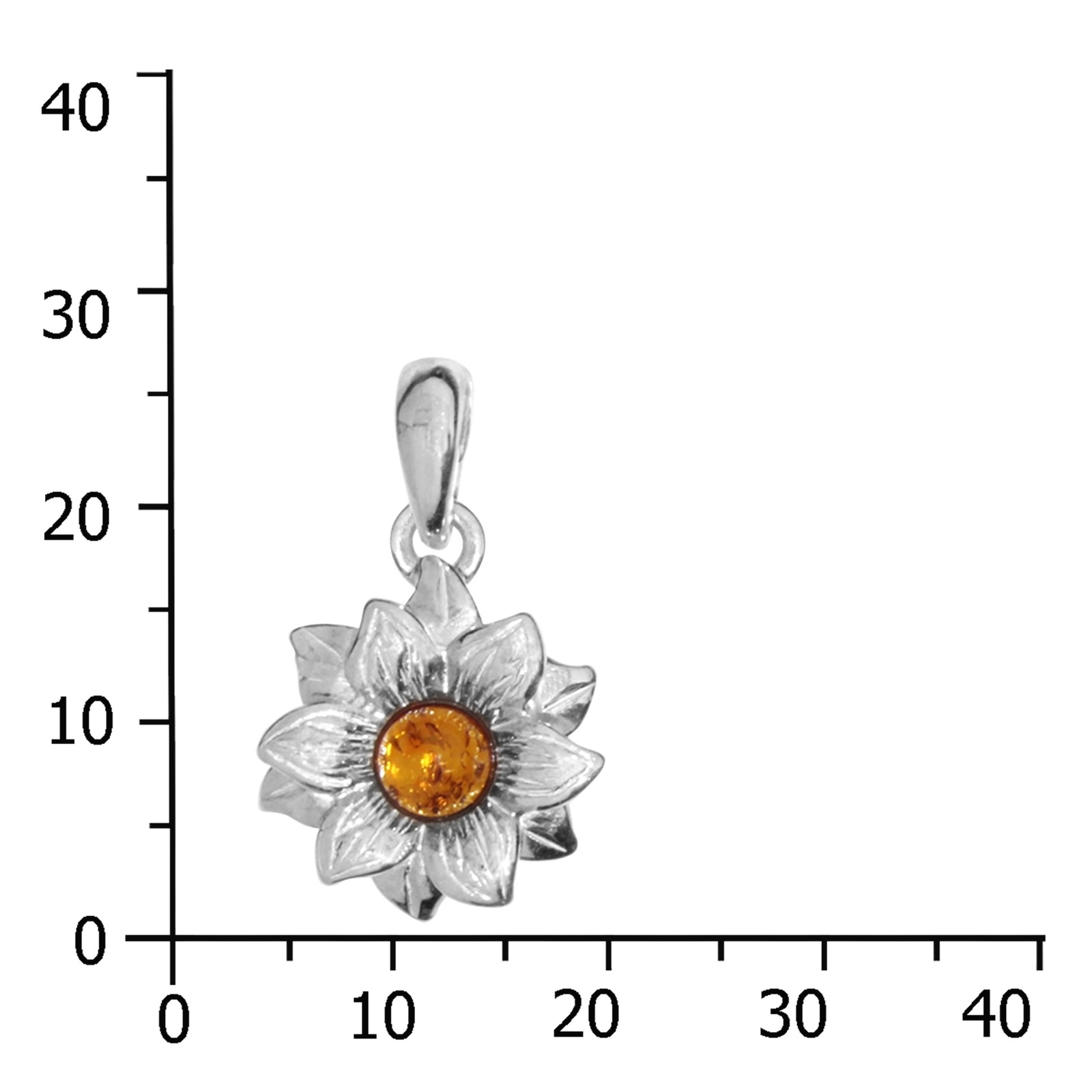OSTSEE-SCHMUCK Kettenanhänger »- Blüte - Silber 925/000 - Bernstein« ()