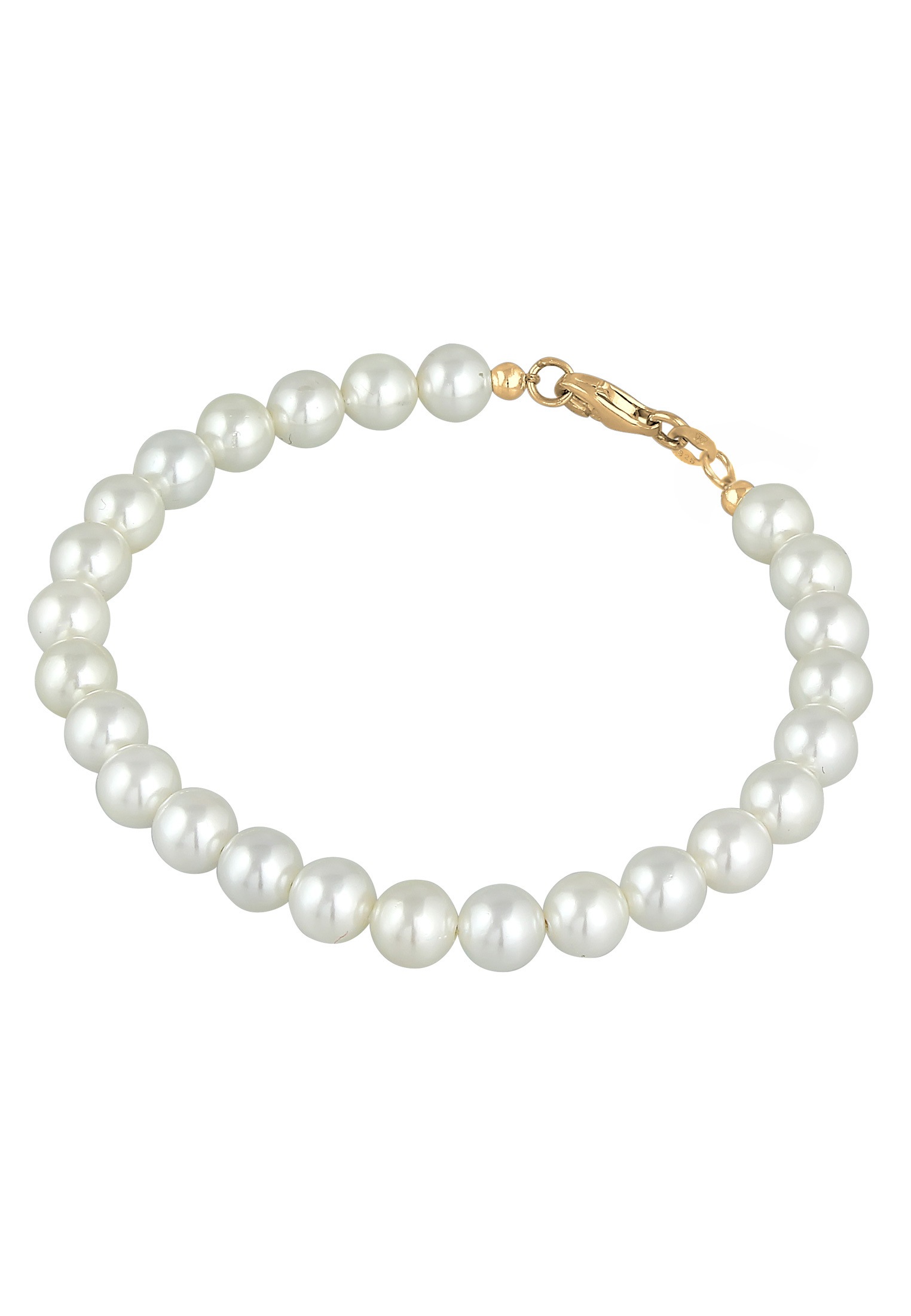 Elli Armkette »Armband Zeitlos aus Muschelkernperlen 925 Silber«