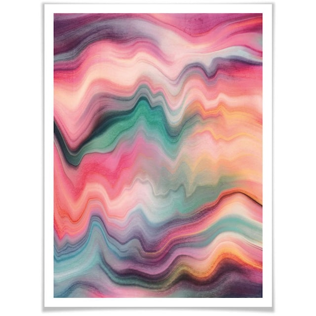 Wall-Art Poster »Regenbogen Marmor«, Landschaften, (1 St.) auf Rechnung  kaufen