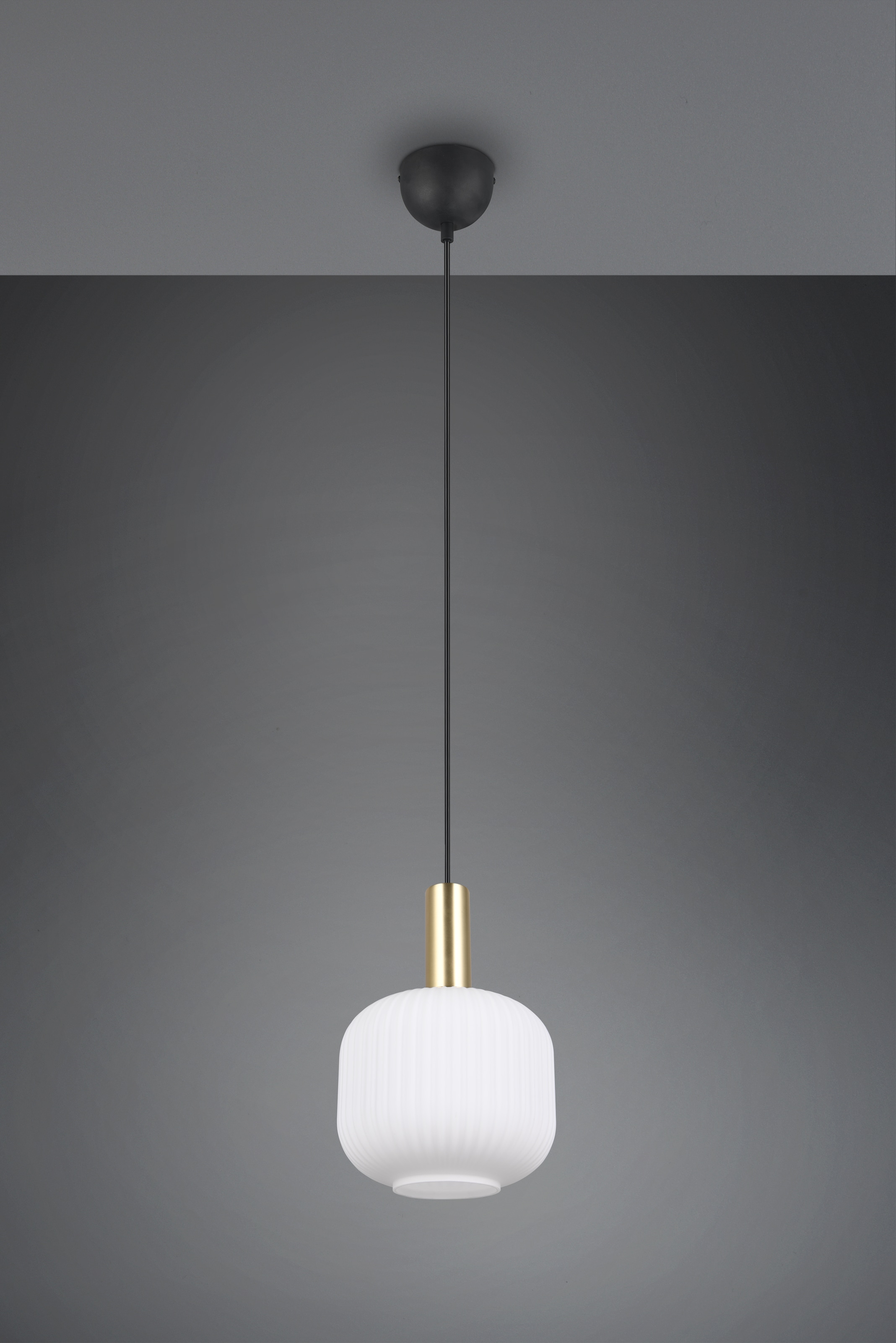TRIO Leuchten Pendelleuchte »DIVA, E27 Hängelampe 1-flammig mit Glasschirm, exkl 1xE27 max 10W« E27 1 Stk. warmweiß - kaltweiß höhenverstellbar bis max 150cm, Ø 20cm, Hängeleuchte Wohnzimmer Küche