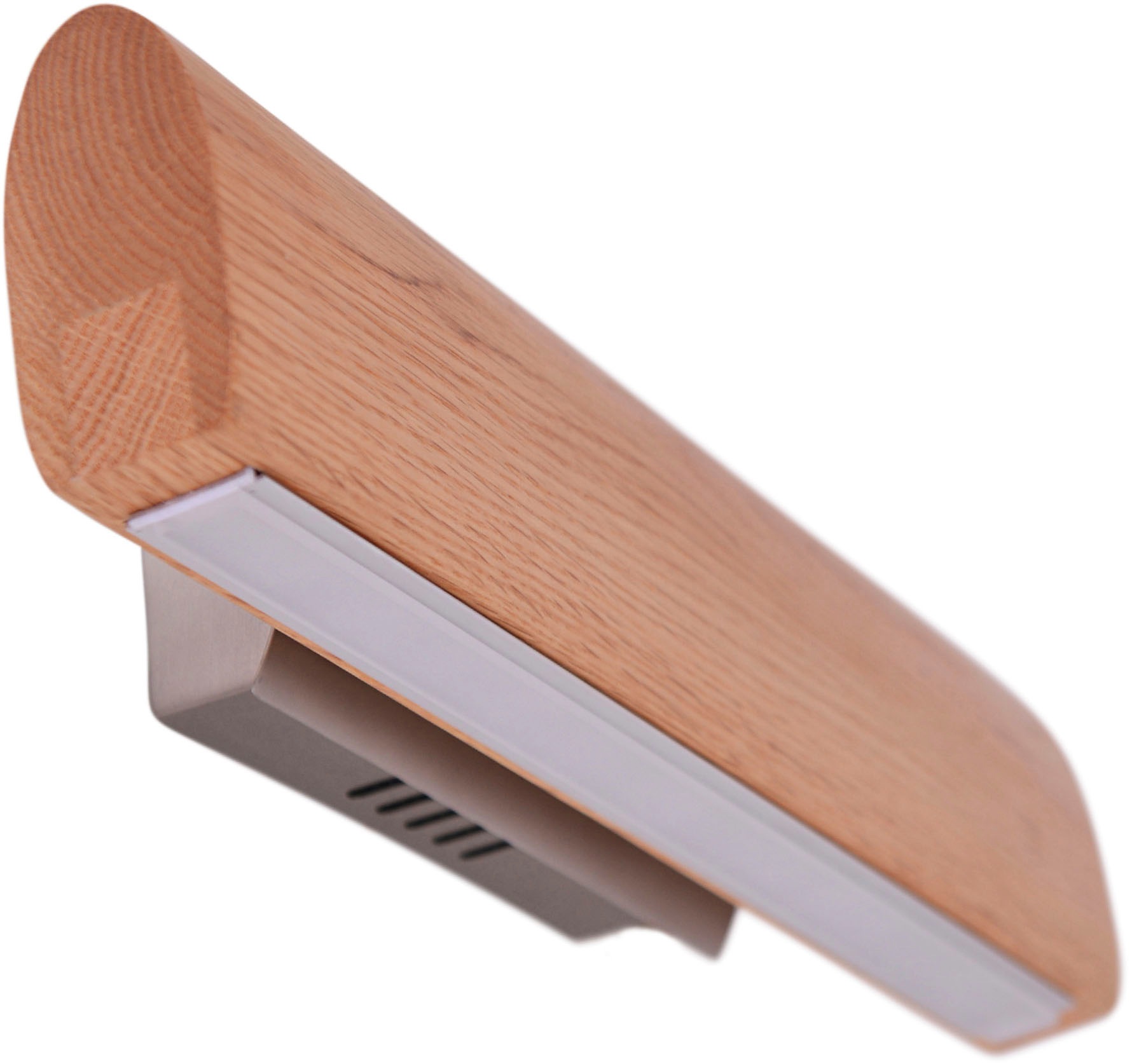 näve LED Wandleuchte »Rondo« LED-Modul 1 Stk. Warmweiß Schirm Eichenholz, L: 35cm, warmweißes Licht, abgerundete Form