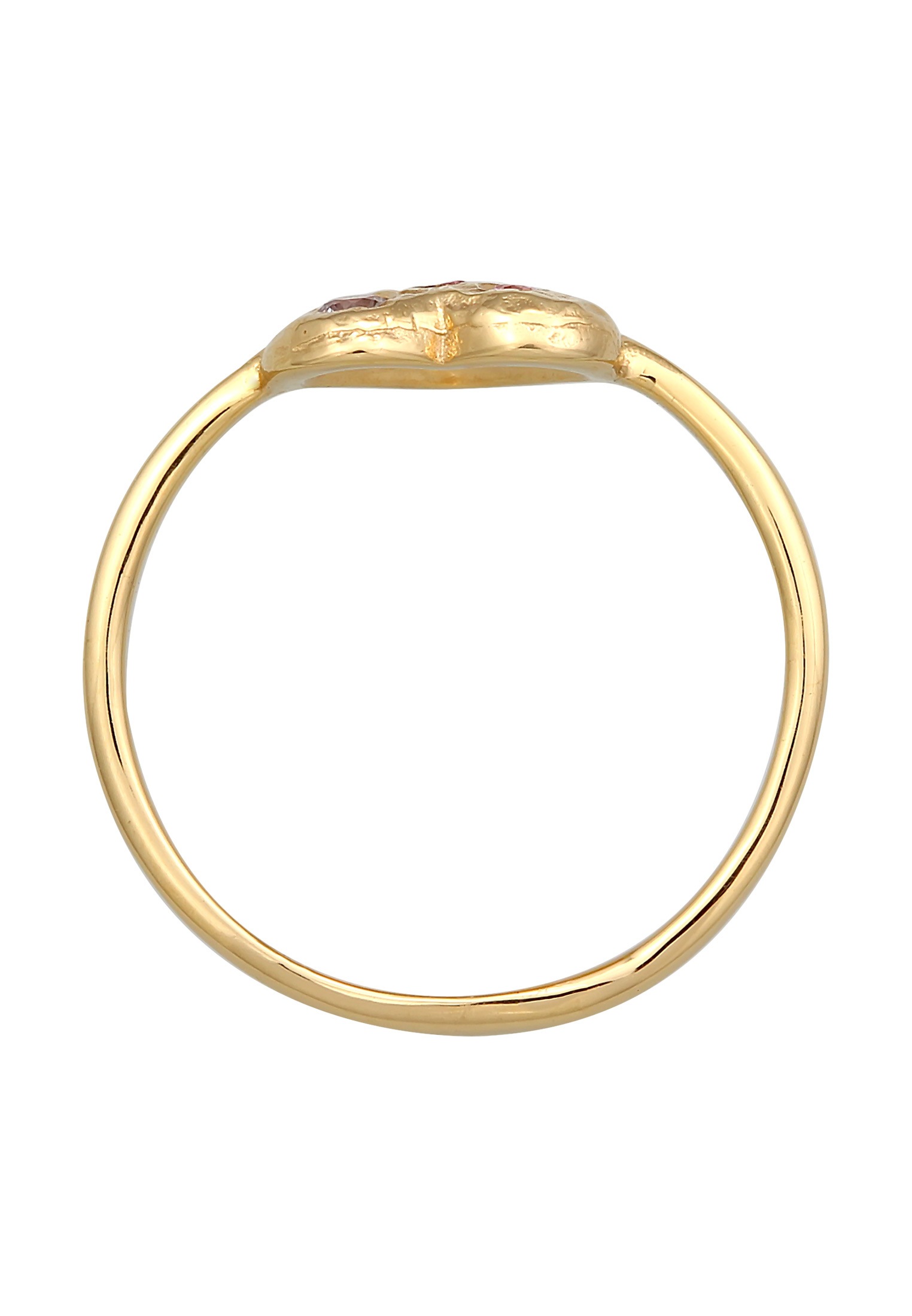HAZE & GLORY Silberring »Ring Heart Turmalin Saphire Alexandrit 375 Gelbgold«