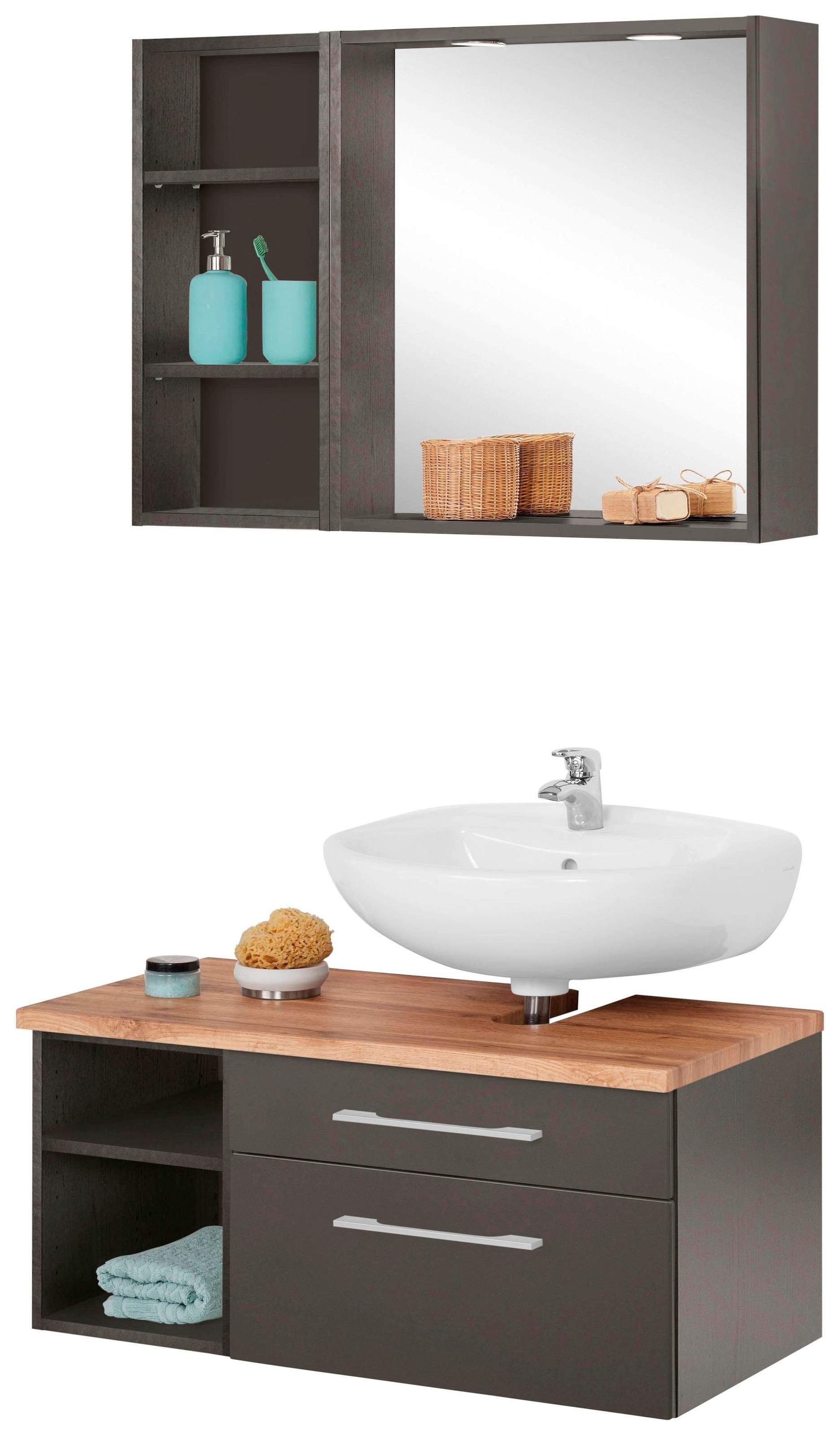 welltime Badmöbel-Set »Davos« 3 Stk. tlg.