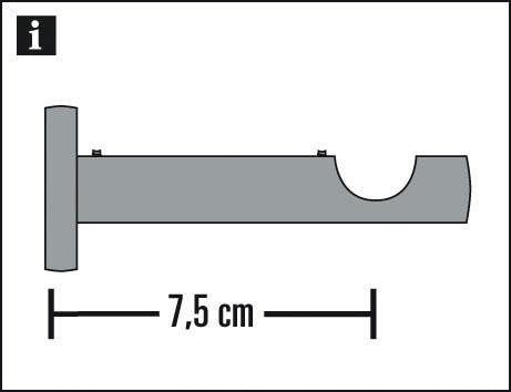 GARDINIA Gardinenstange »Gardinenstangen Set Metall«, 1 läufig-läufig, Fixmaß, 1-Lauf