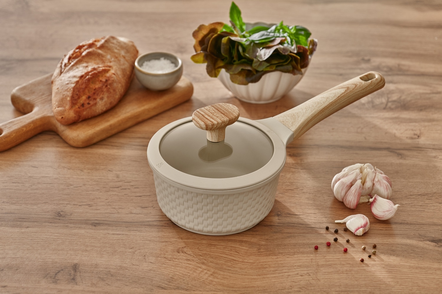 RESTO Kitchenware Kasserolle »Ran, Kochtopf antihaftbeschichtet und spülmaschinenfest« 2 Stk. tlg. Aluminiumguss