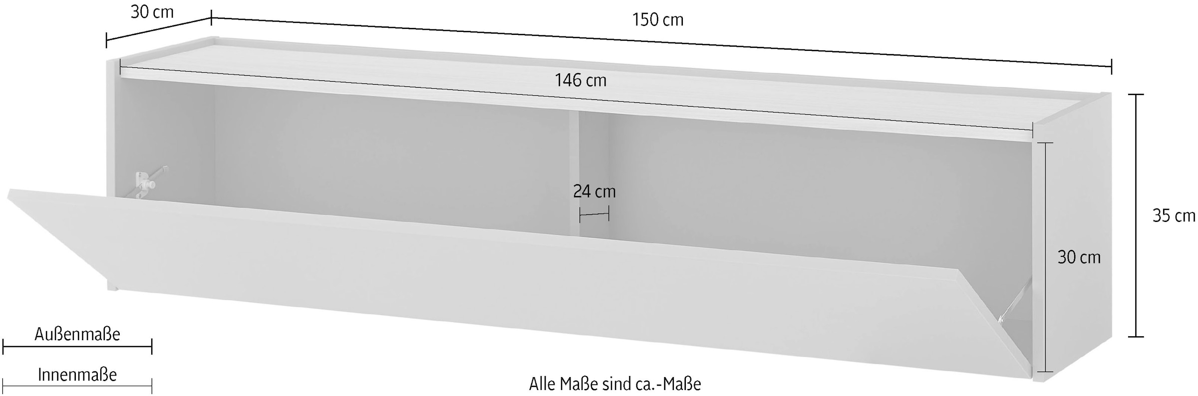 INOSIGN TV-Schrank »City/Giron, moderner Hängeschrank, Lowboard, Wandschrank« zeitlos, modern, wohnliches Home Office, Breite 100 cm