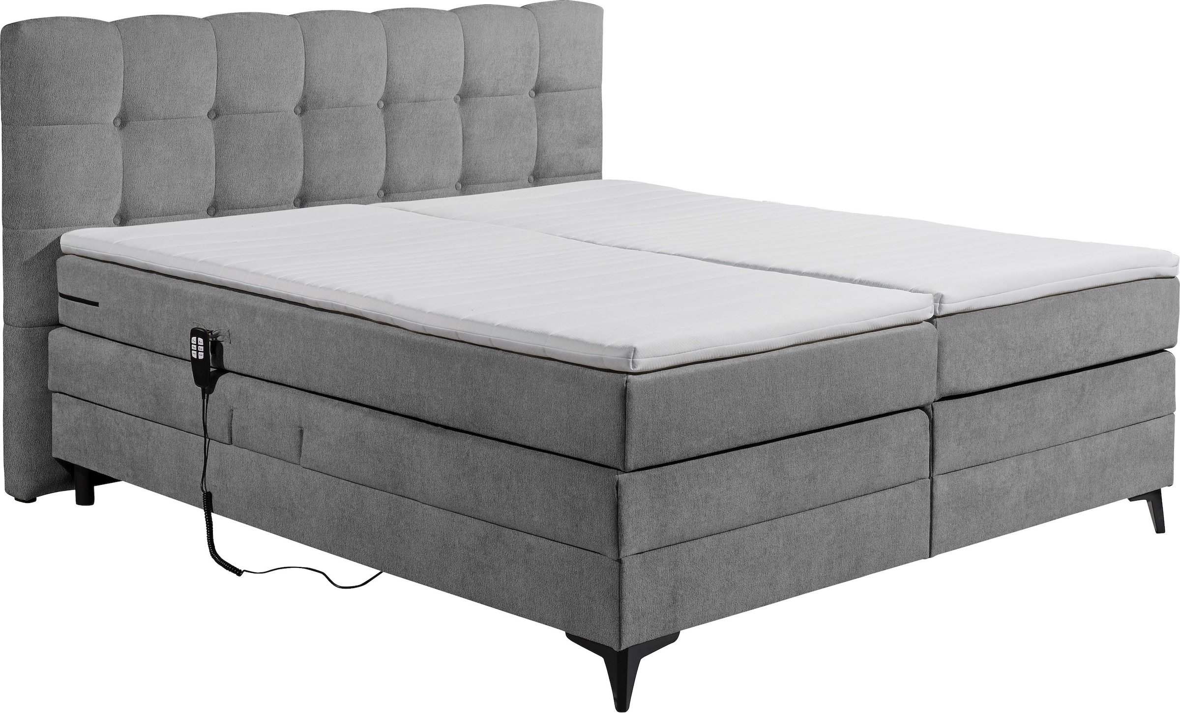 ED EXCITING DESIGN Boxspringbett »Atlas 180x200cm, elektrisch verstellbar« inkl. Topper, 7 Zonen Matratze, elektrisch verstellbar