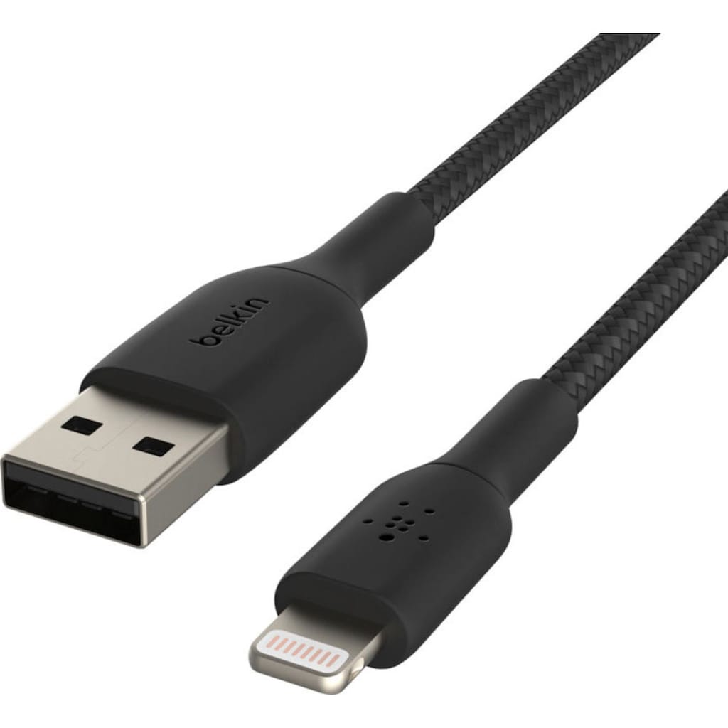 Belkin Smartphone-Kabel »Lightning Lade/Sync Kabel ummantelt mfi 2m«, USB Typ A, Lightning, 200 cm