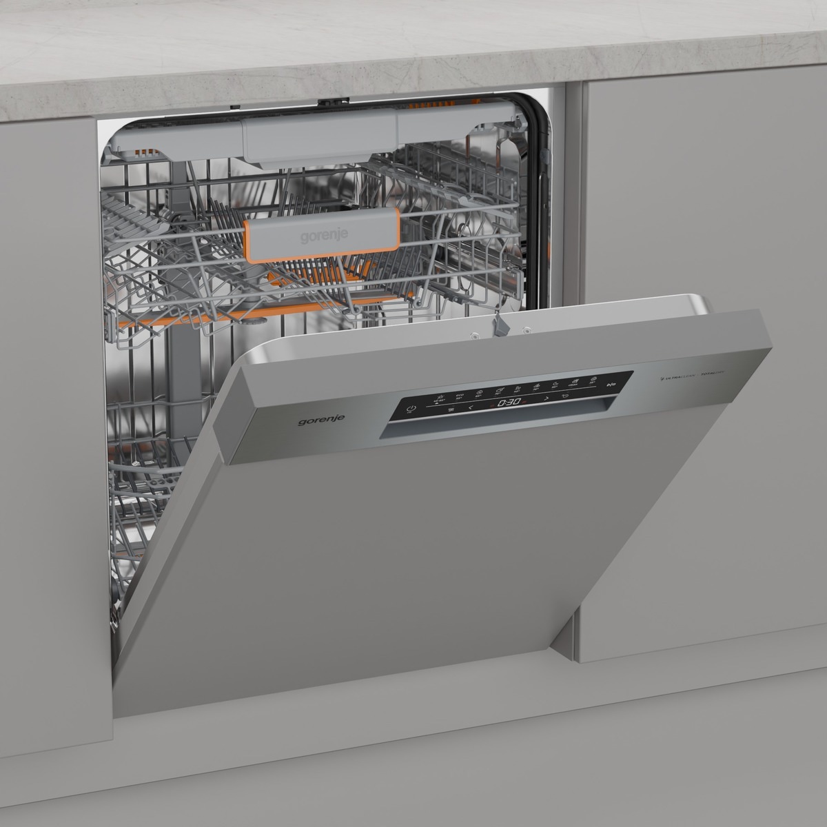 GORENJE teilintegrierbarer Geschirrspüler »GI663C95X« 9,4 l 16 tlg. Maßgedecke 16 Maßgedecke, auto. Türöffnung, Besteckschublade