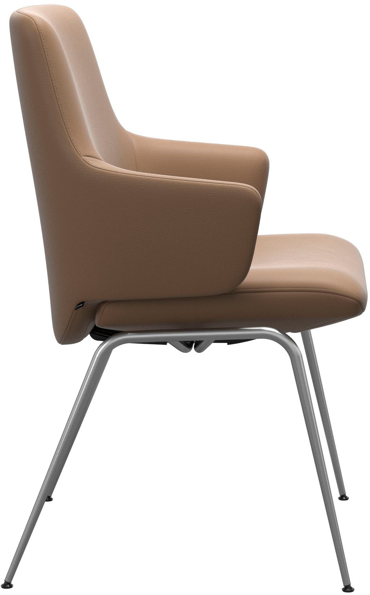 Stressless® Polsterstuhl »Laurel«, Leder PALOMA, Low Back mit Armlehne, Größe L, mit Beinen aus Stahl in Chrom glänzend